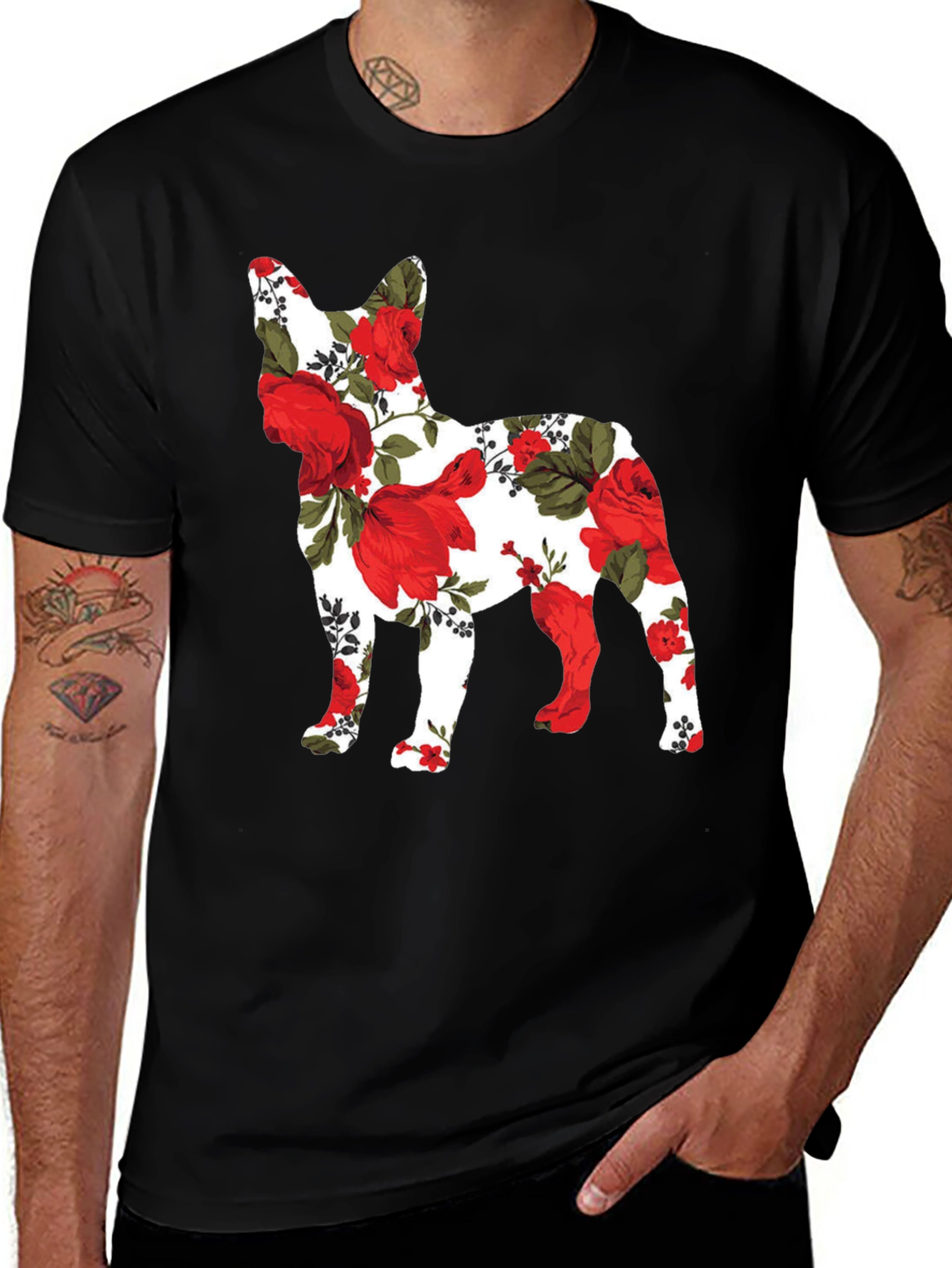 Variant 12 of Floral French Bulldog Men's T-Shirt
