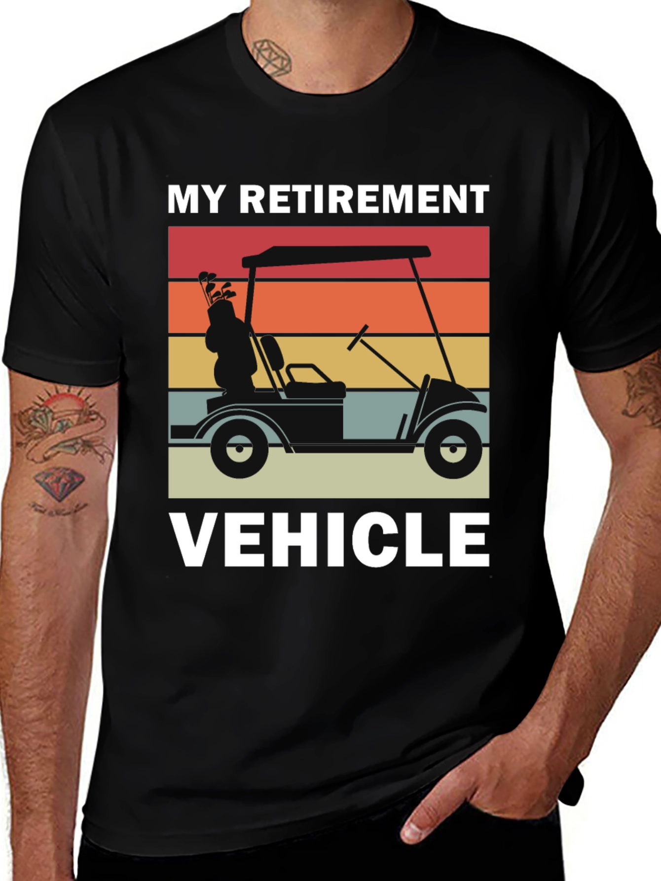 Variant 13 of Retirement Vehicle Golf Cart Graphic Tee
