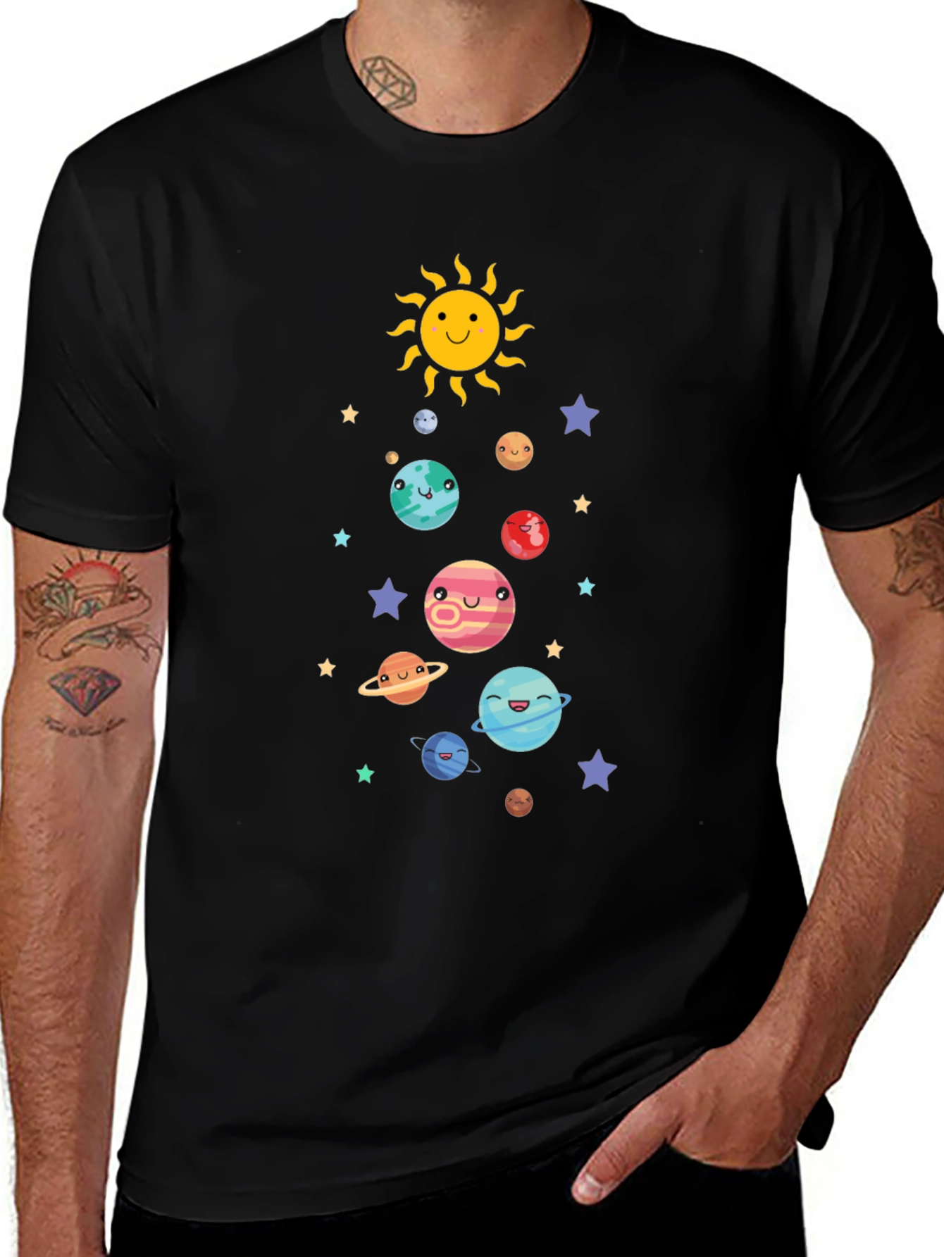 Variant 12 of Cute Solar System Graphic T-Shirt