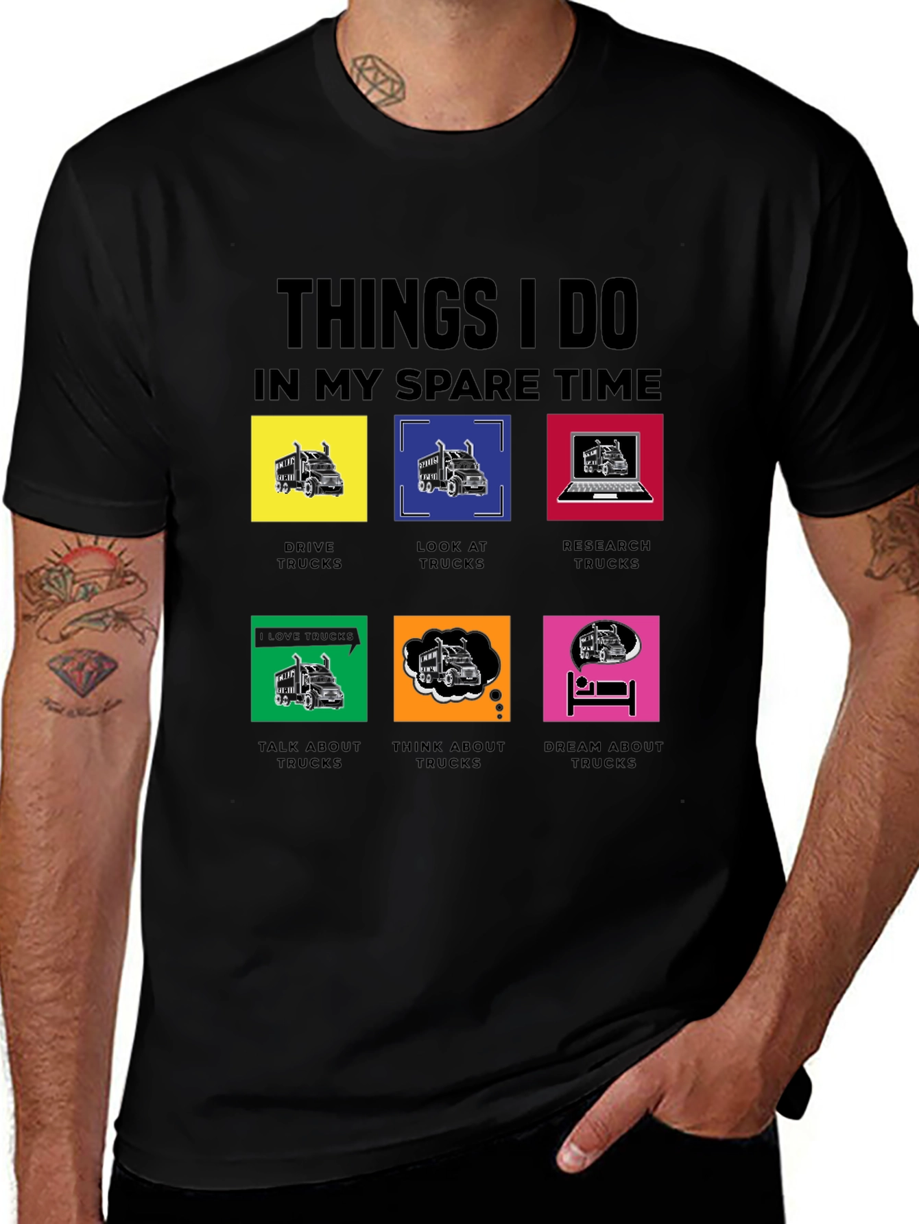 Variant 5 of Trucking Hobby T-Shirt: Spare Time Activities