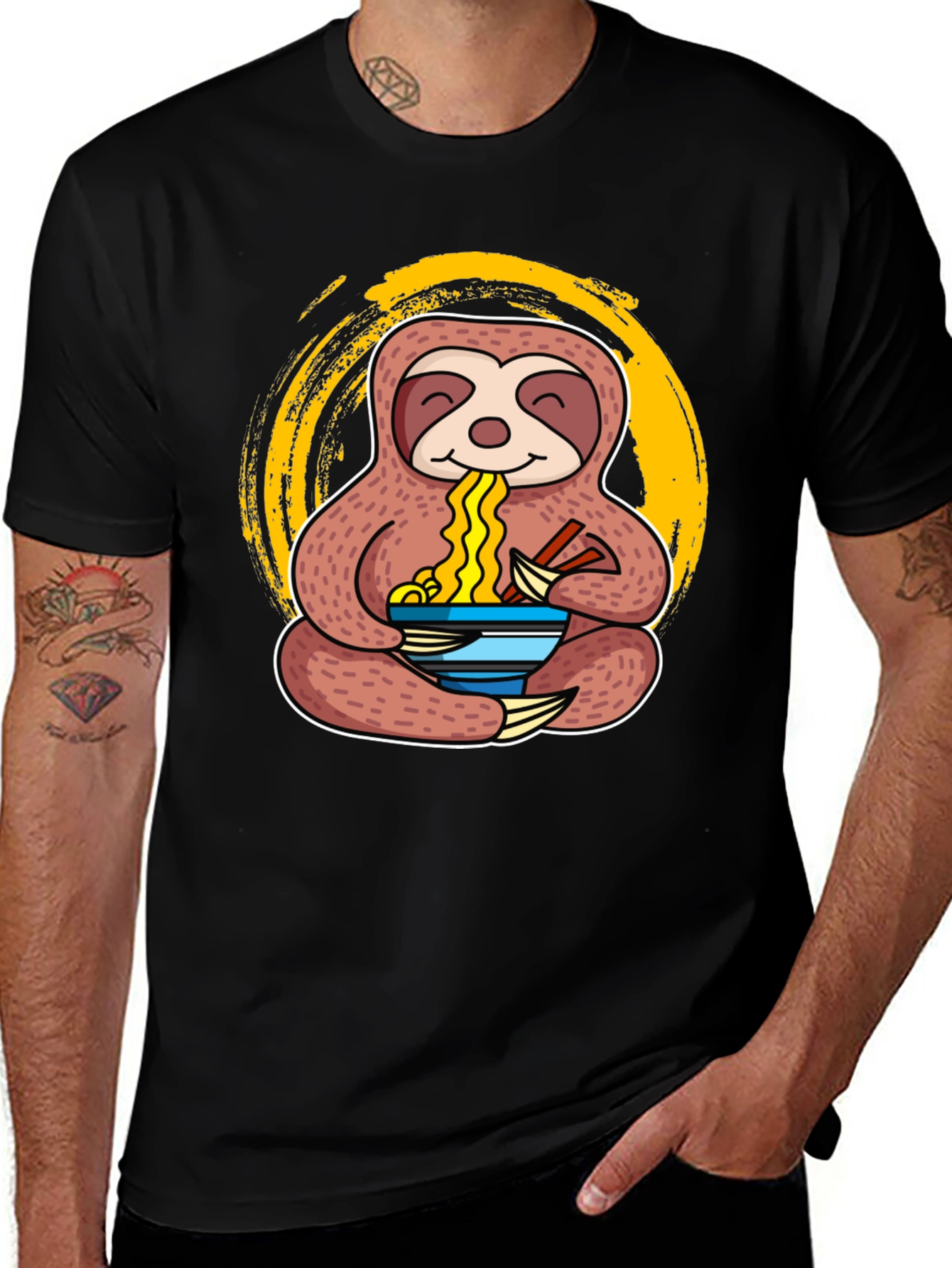 Variant 9 of Sloth Ramen T-Shirt - Casual Comfort