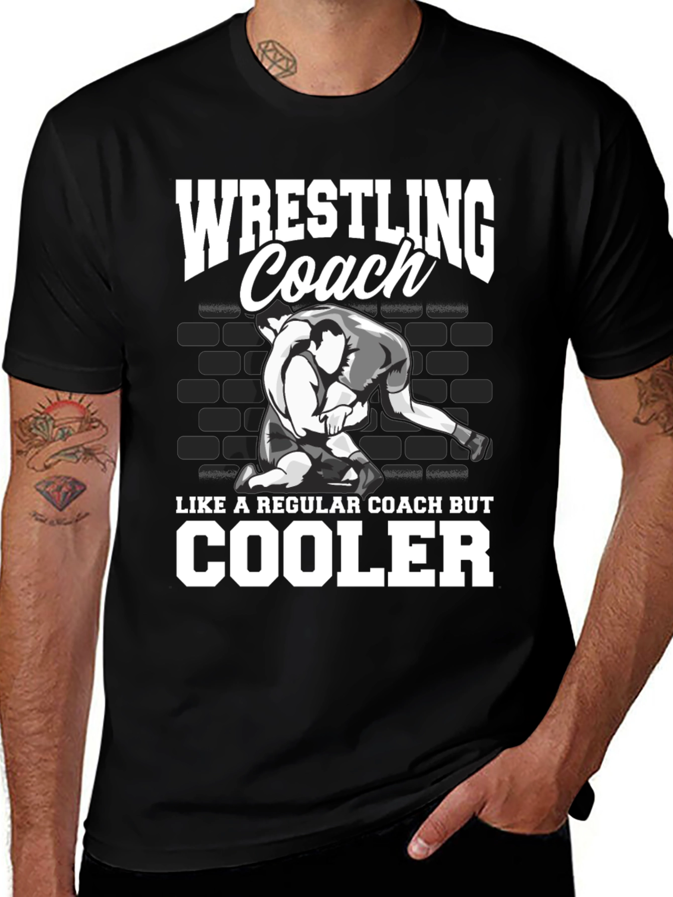 Variant 16 of Wrestling Coach T-Shirt - Cooler Than Regular Coach