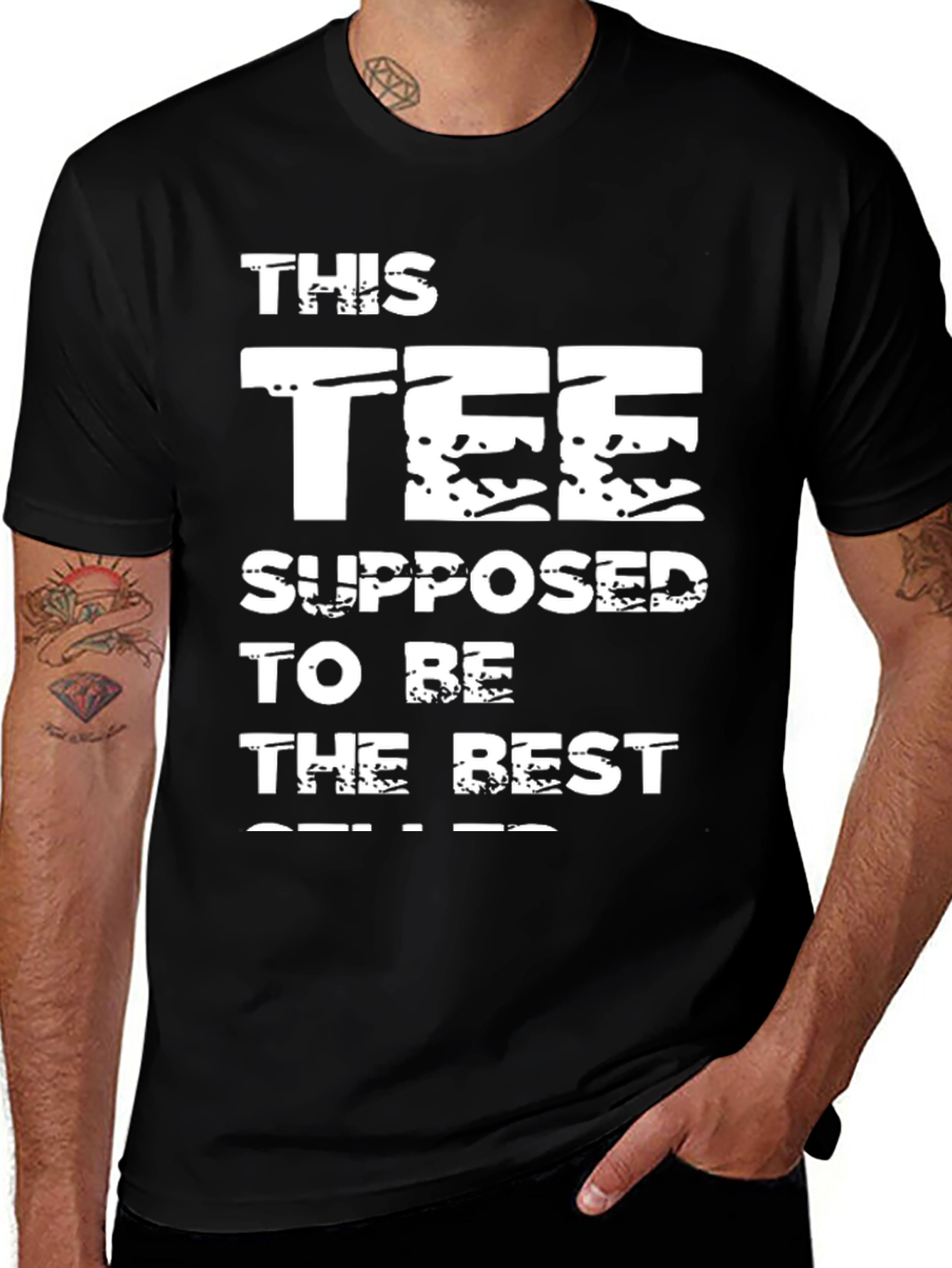 Variant 19 of Humorous "This Tee Supposed To Be Best Seller" Black T-Shirt