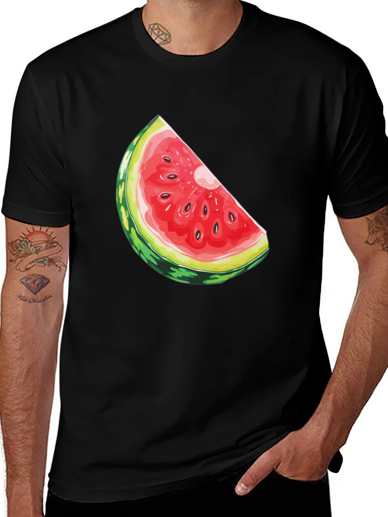 Variant 25 of Watermelon Slice Graphic Tee - Fresh Summer Style