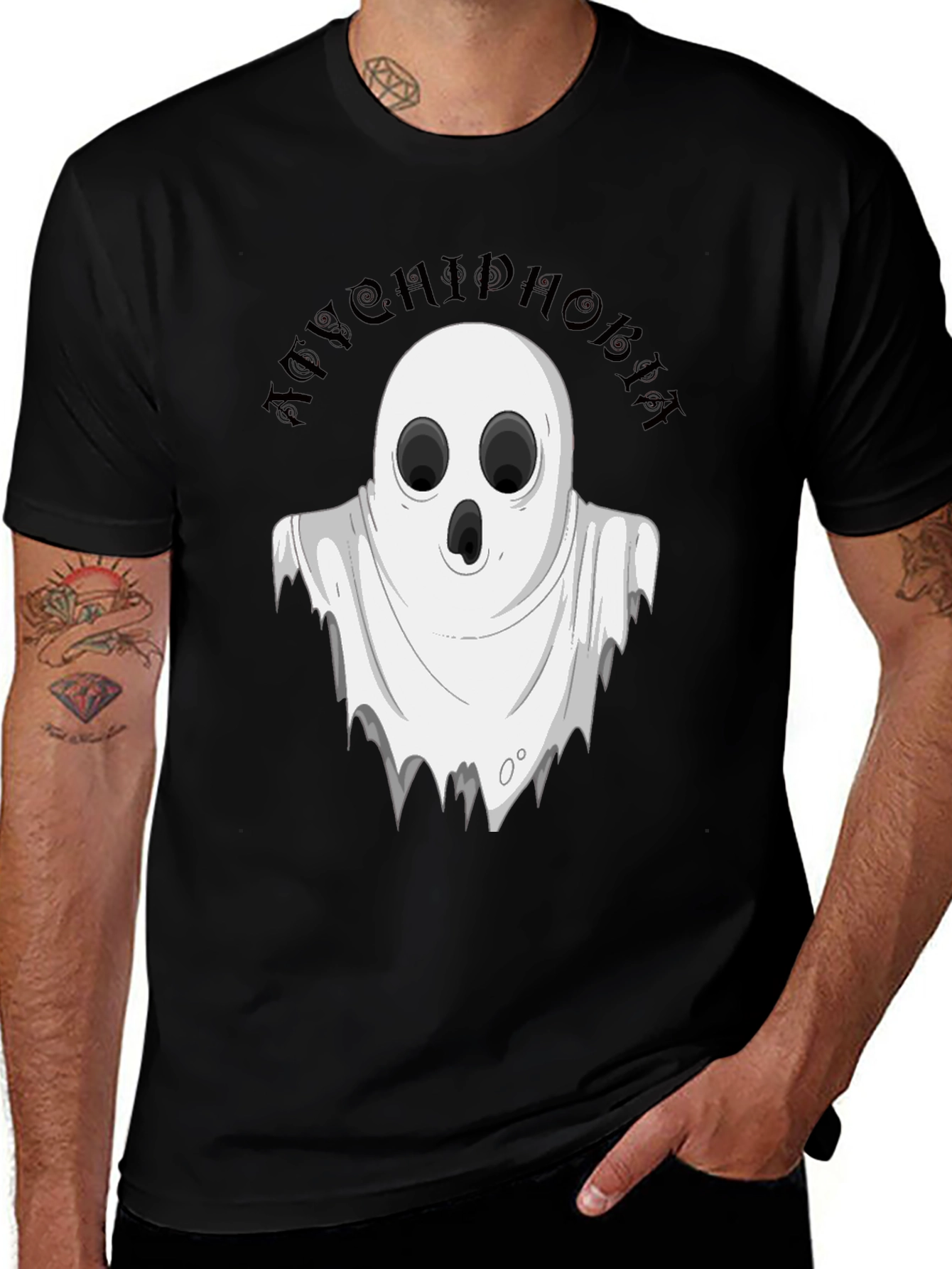 Variant 28 of Achluophobia Ghost T-Shirt