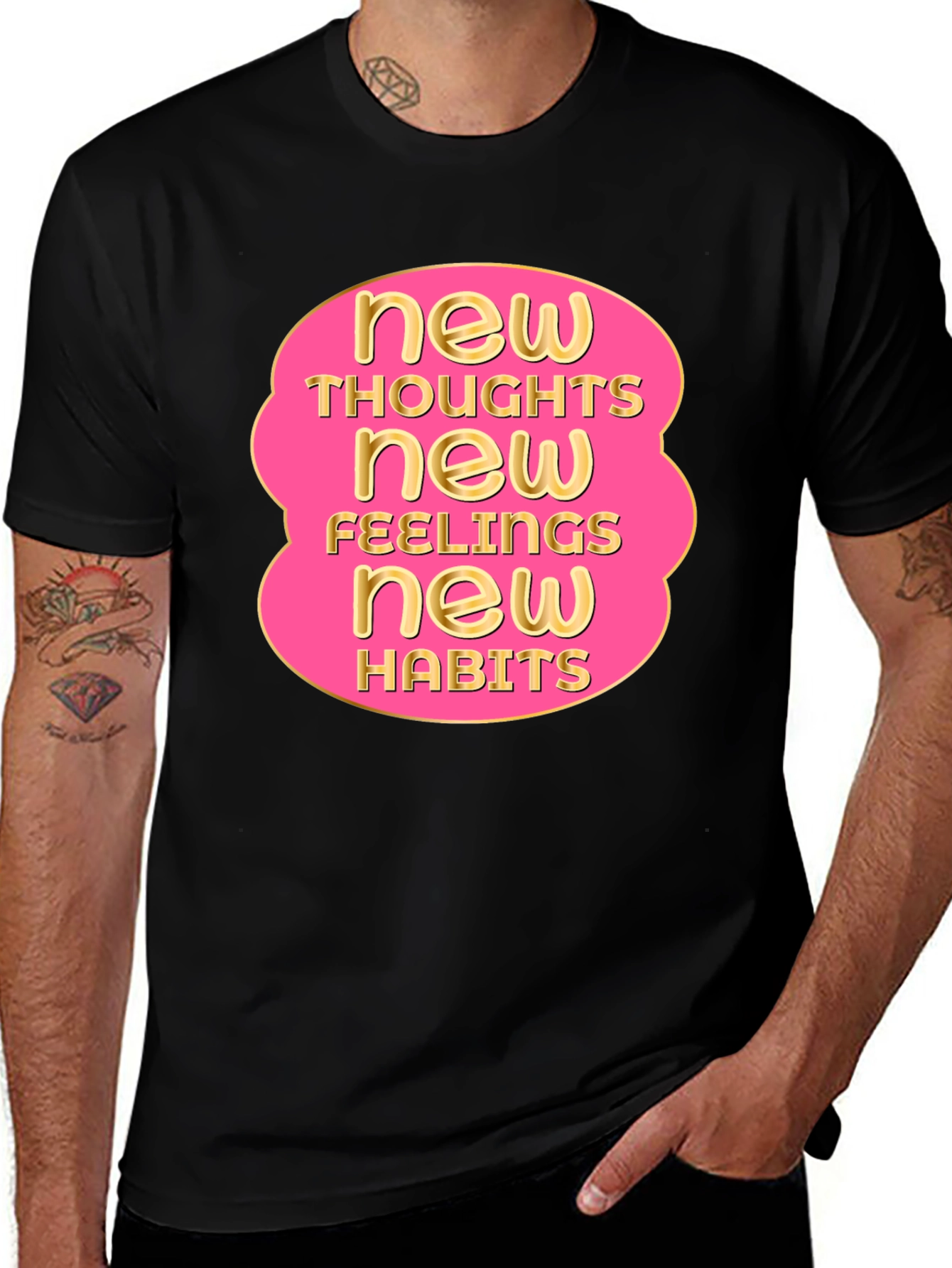 Variant 3 of New Thoughts, Feelings, Habits Graphic Tee