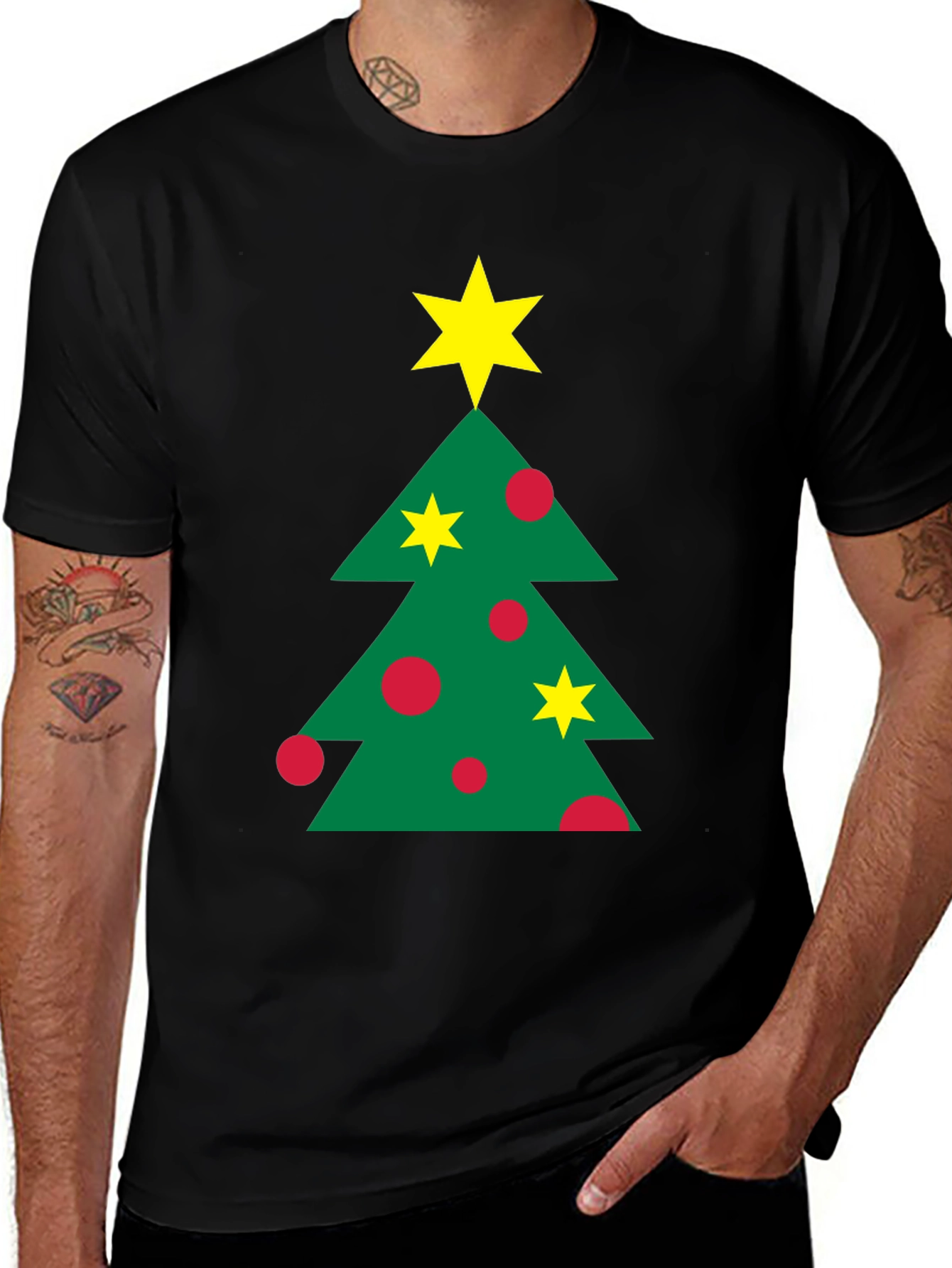 Variant 11 of Festive Christmas Tree Graphic Tee - Holiday Style