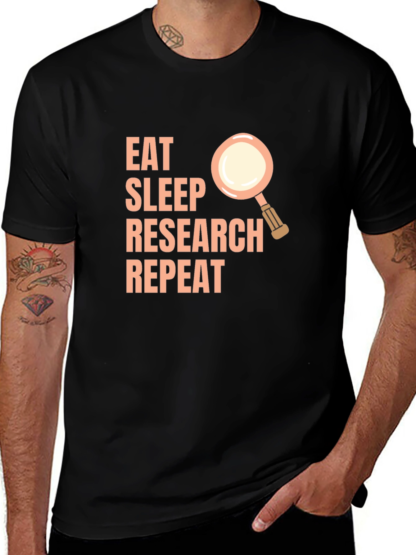 Variant 25 of Eat Sleep Research Repeat T-Shirt