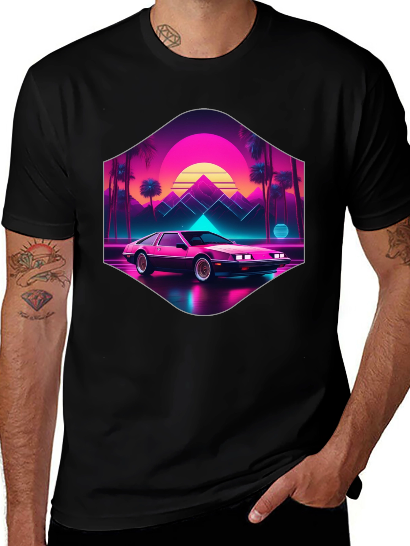 Variant 7 of Retro Wave Car T-Shirt: 80s Style Synthwave Tee