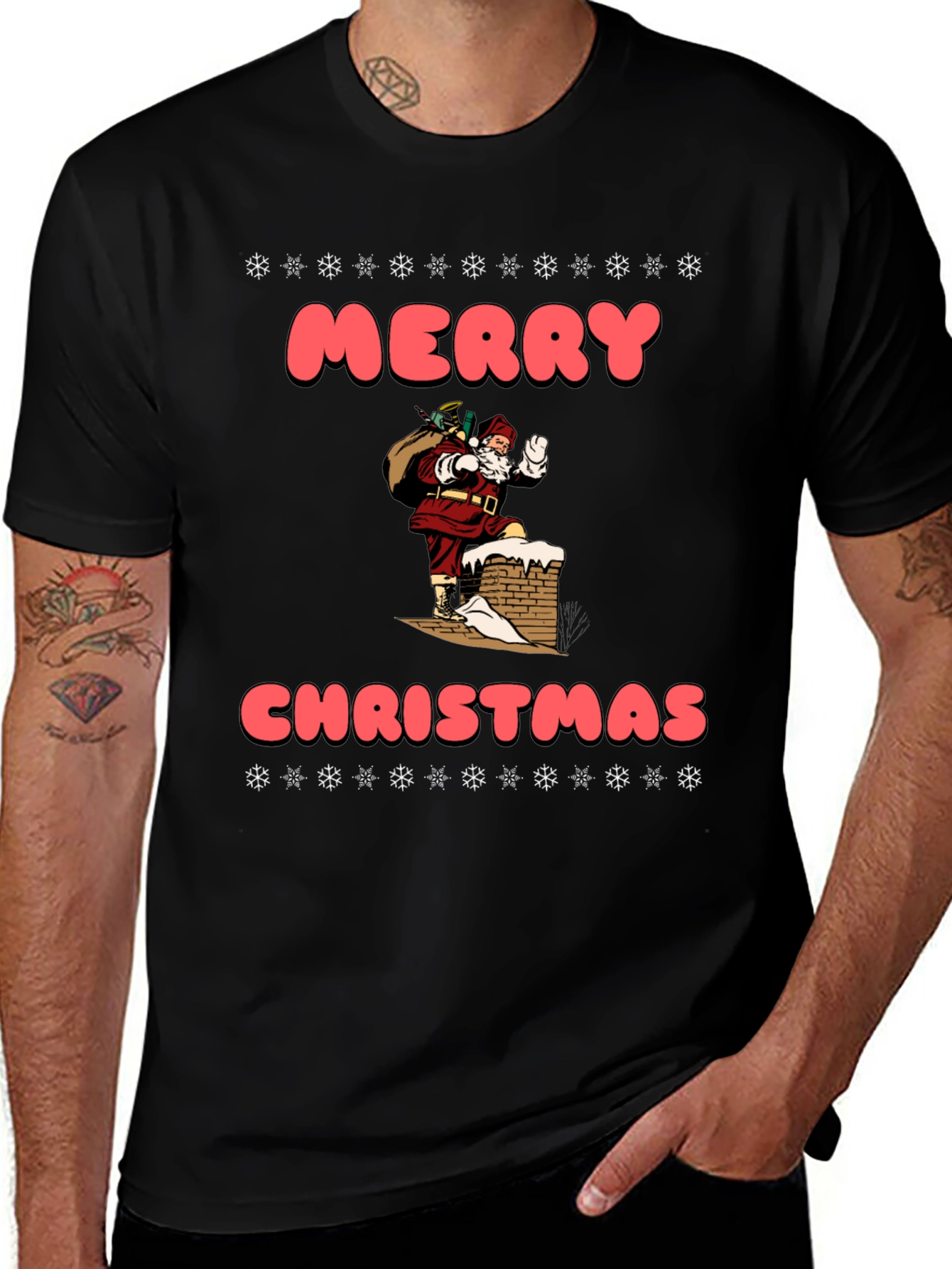 Variant 30 of Merry Christmas Santa Chimney T-Shirt