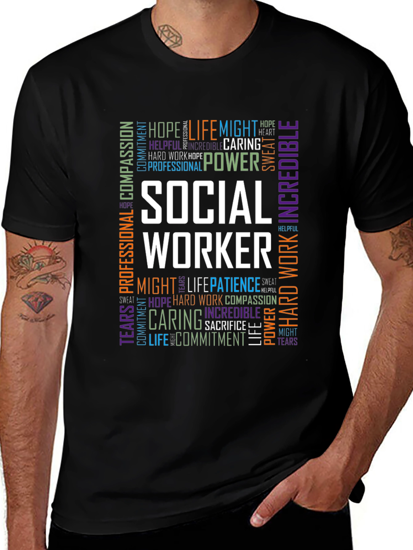 Variant 15 of Social Worker Word Art T-Shirt