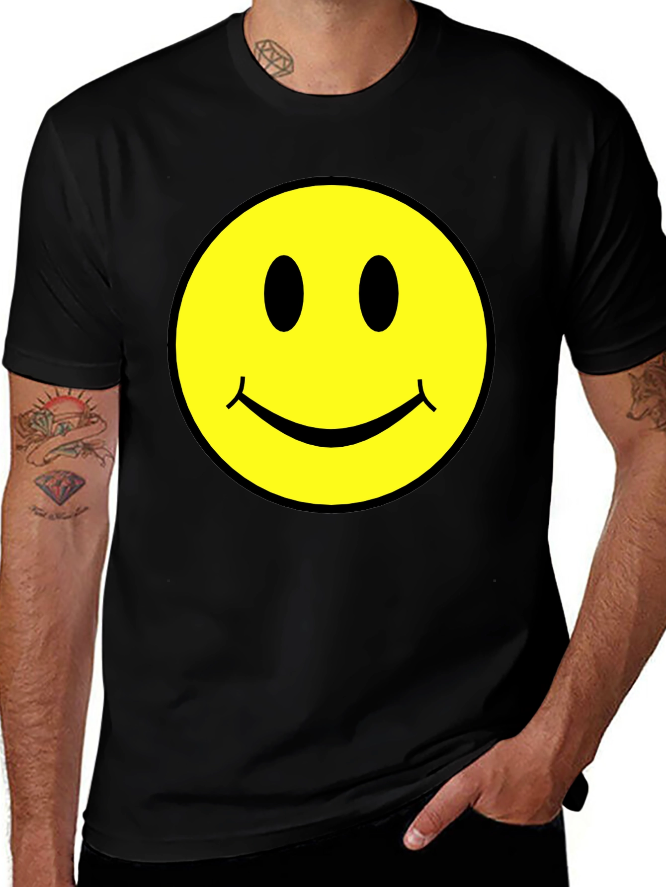 Variant 29 of Smiley Face Graphic Tee - Classic Retro Design