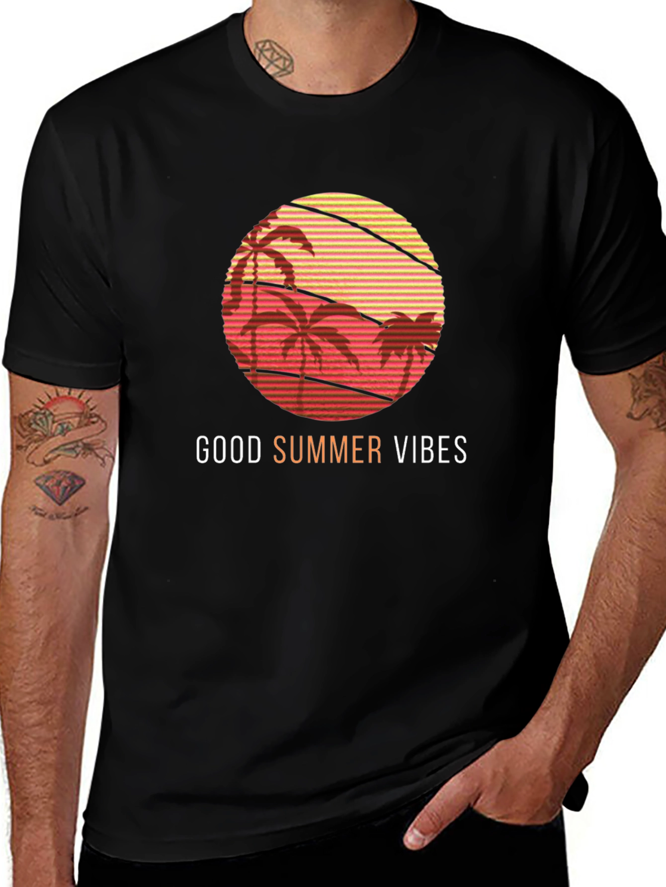 Variant 22 of Good Summer Vibes Graphic Tee - Black