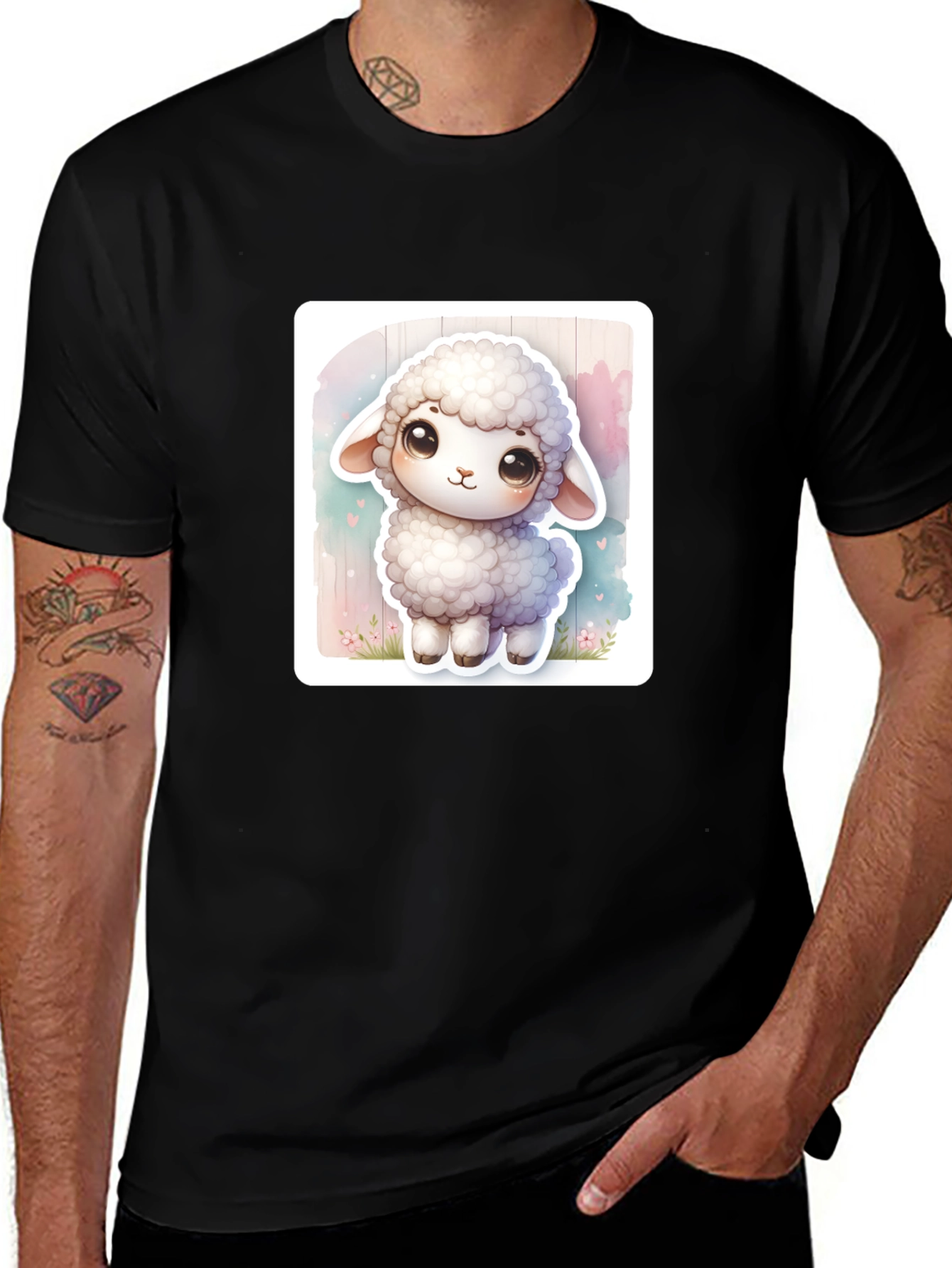 Variant 15 of Cute Sheep Graphic Tee - Soft Cotton Blend