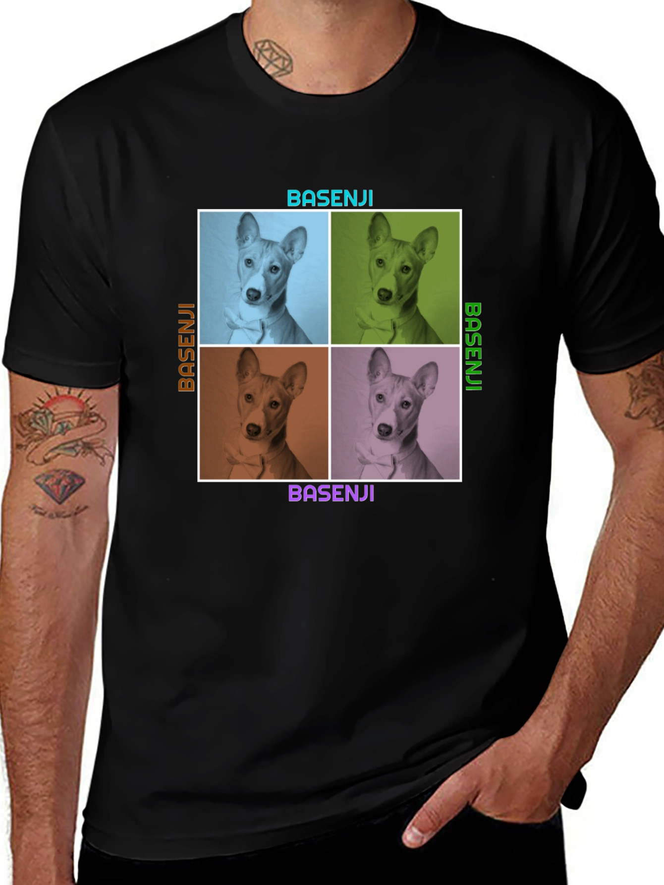 Basenji Pop Art T-Shirt | Dog Lover Gift