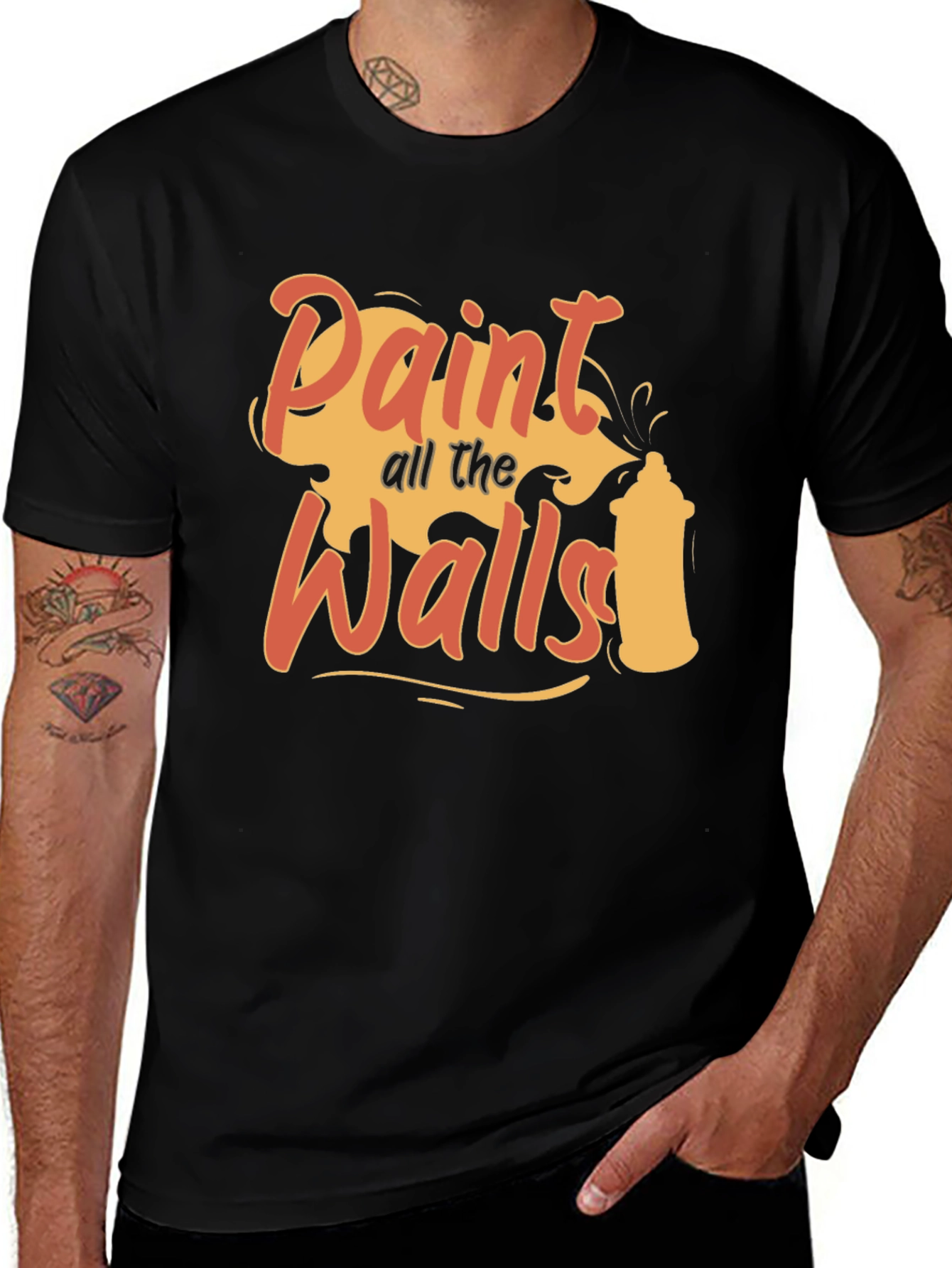 Variant 17 of Paint All the Walls Graphic T-Shirt