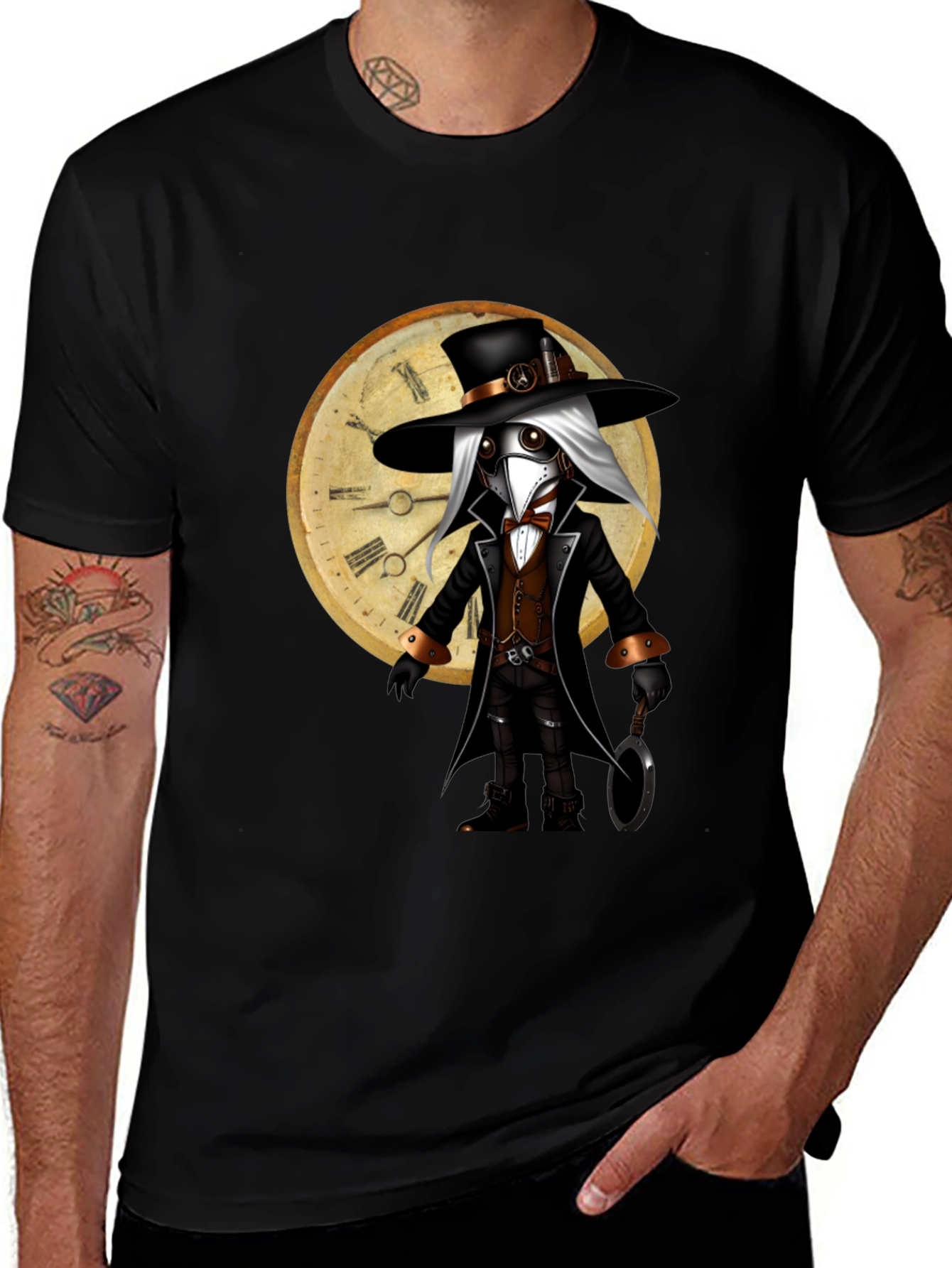 Variant 23 of Steampunk Plague Doctor T-Shirt - Unique Graphic Tee