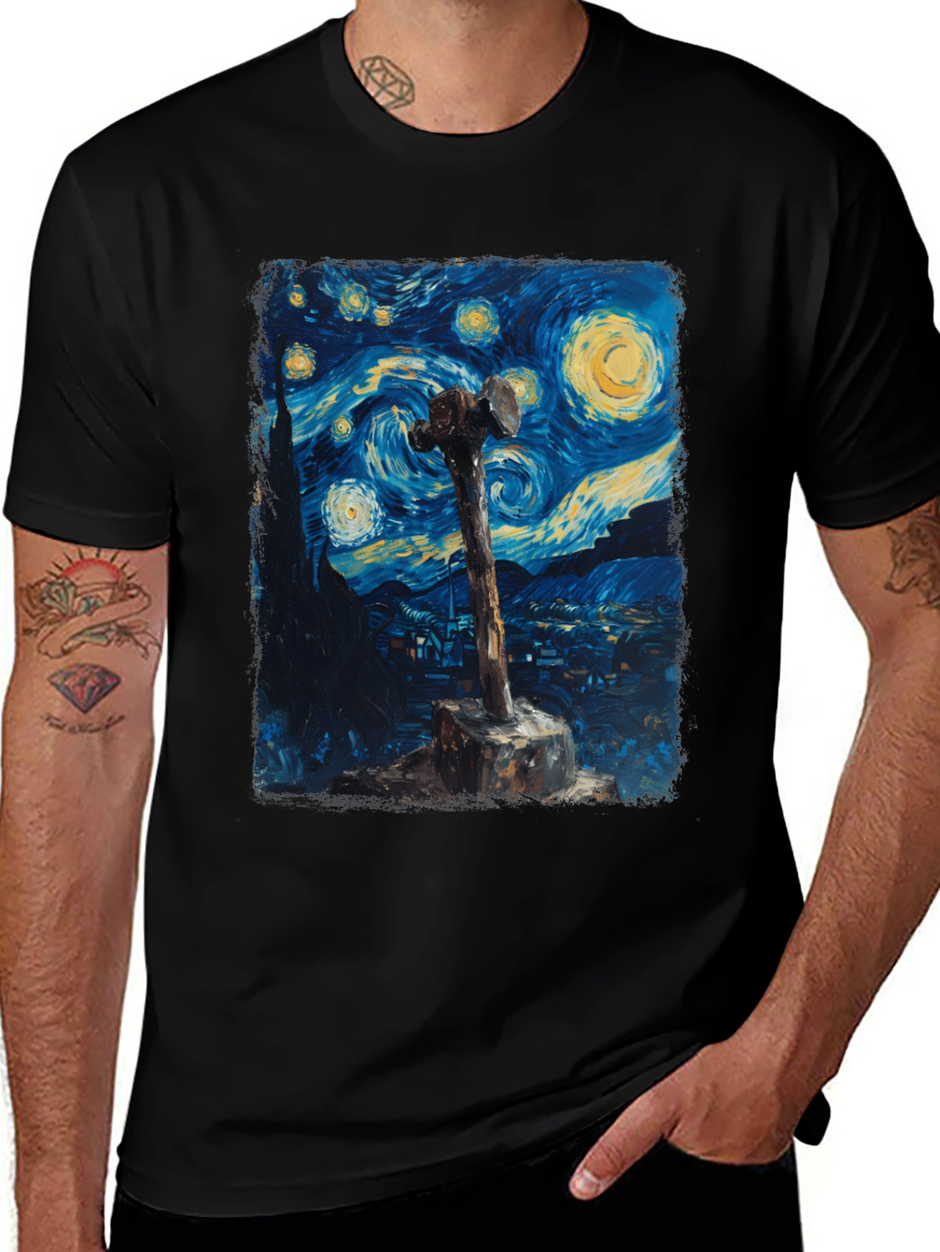 Variant 14 of Starry Night Hammer Graphic Tee