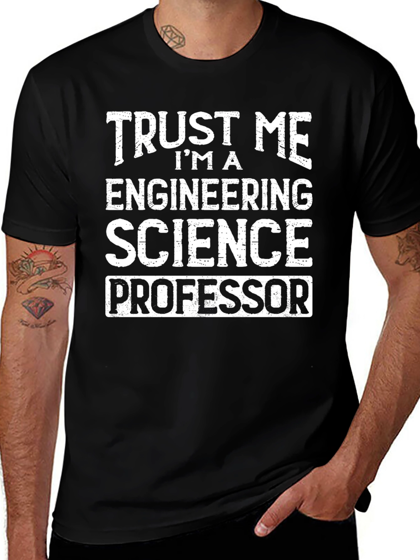 Variant 21 of Trust Me Engineering Science Professor Black T-Shirt