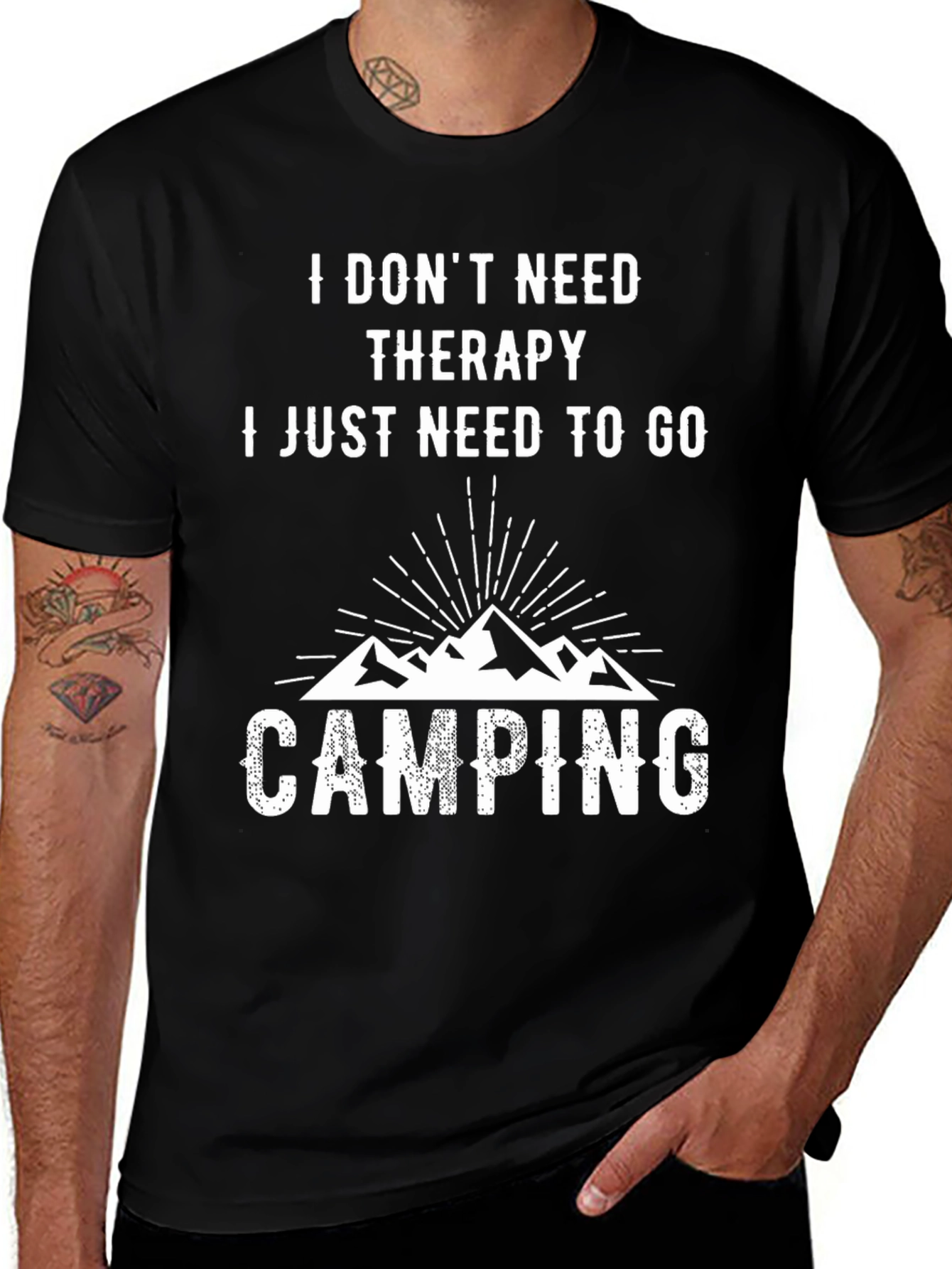 Variant 28 of I Don't Need Therapy Camping T-Shirt