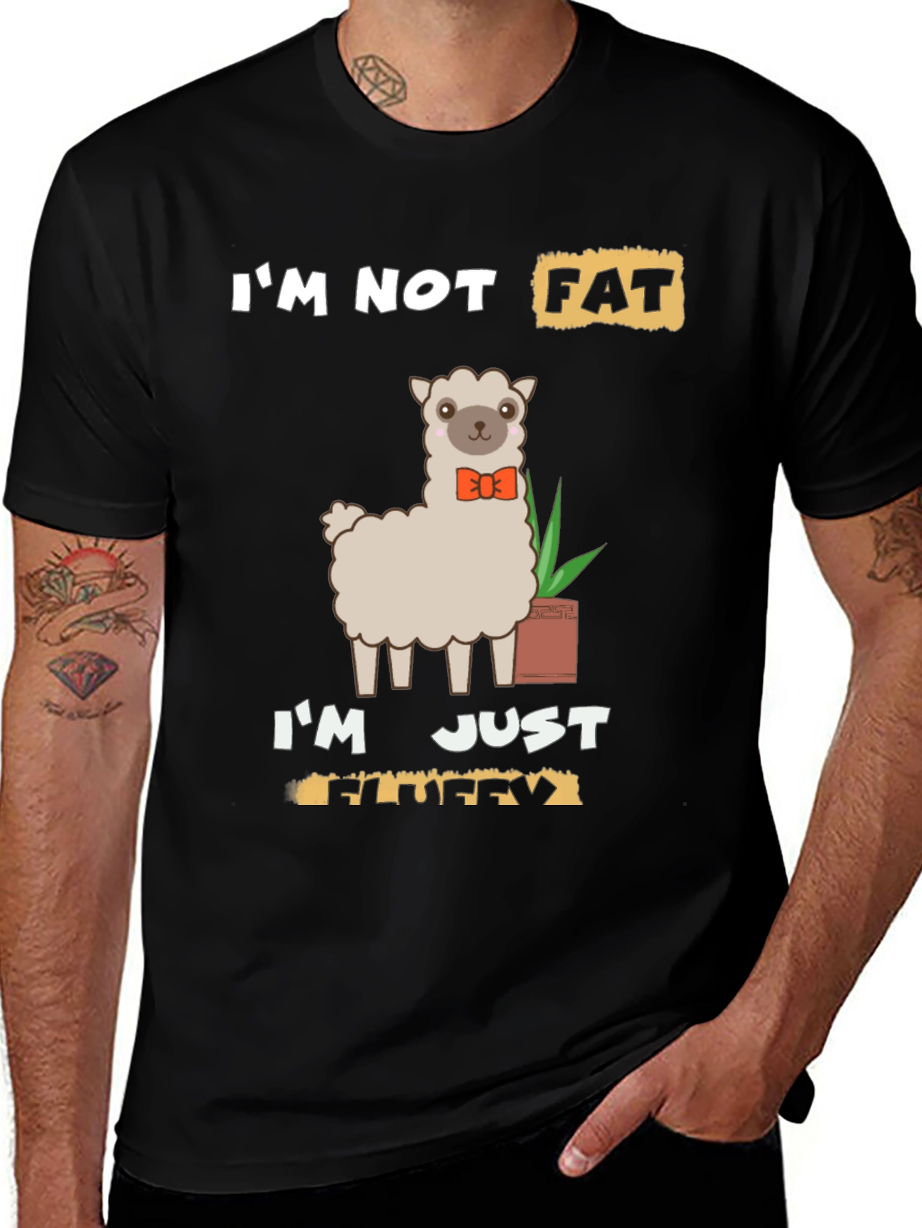 Variant 26 of Funny Llama T-Shirt - I'm Not Fat, I'm Fluffy