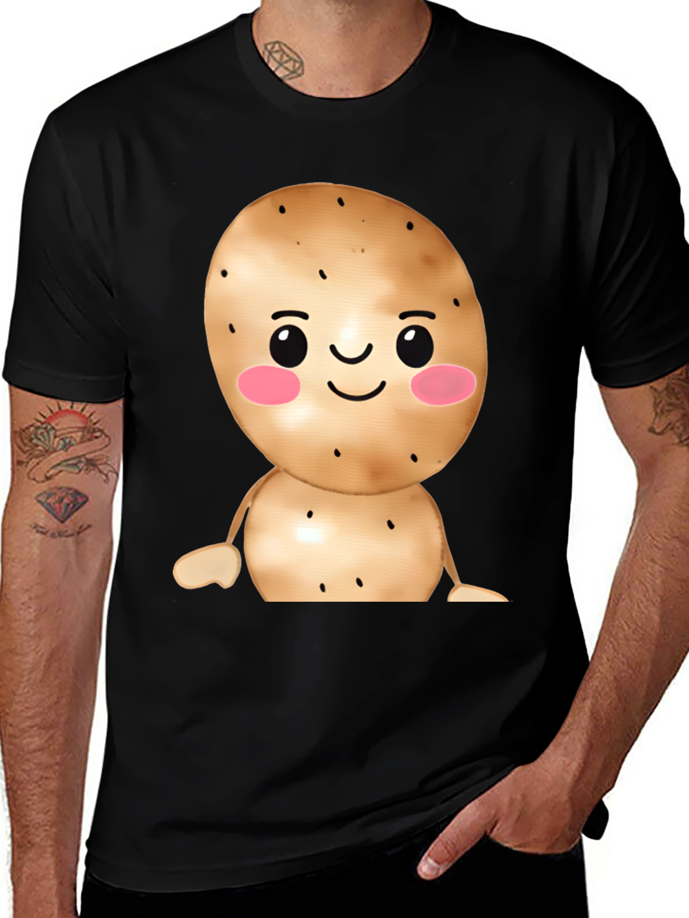 Variant 11 of Cute Potato Cartoon Graphic T-Shirt
