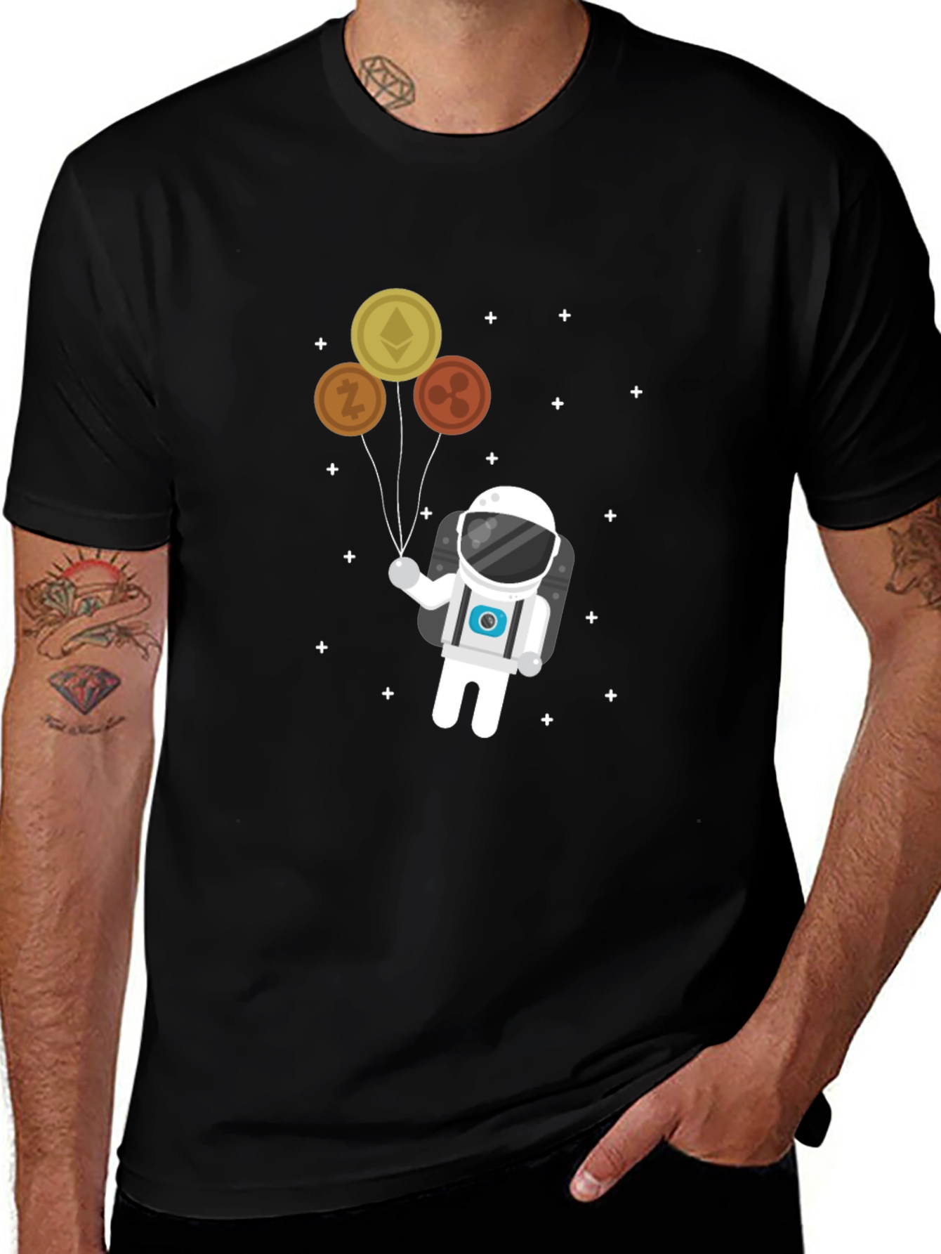 Variant 29 of Crypto Astronaut T-Shirt - Fly High With Cryptocurrency!
