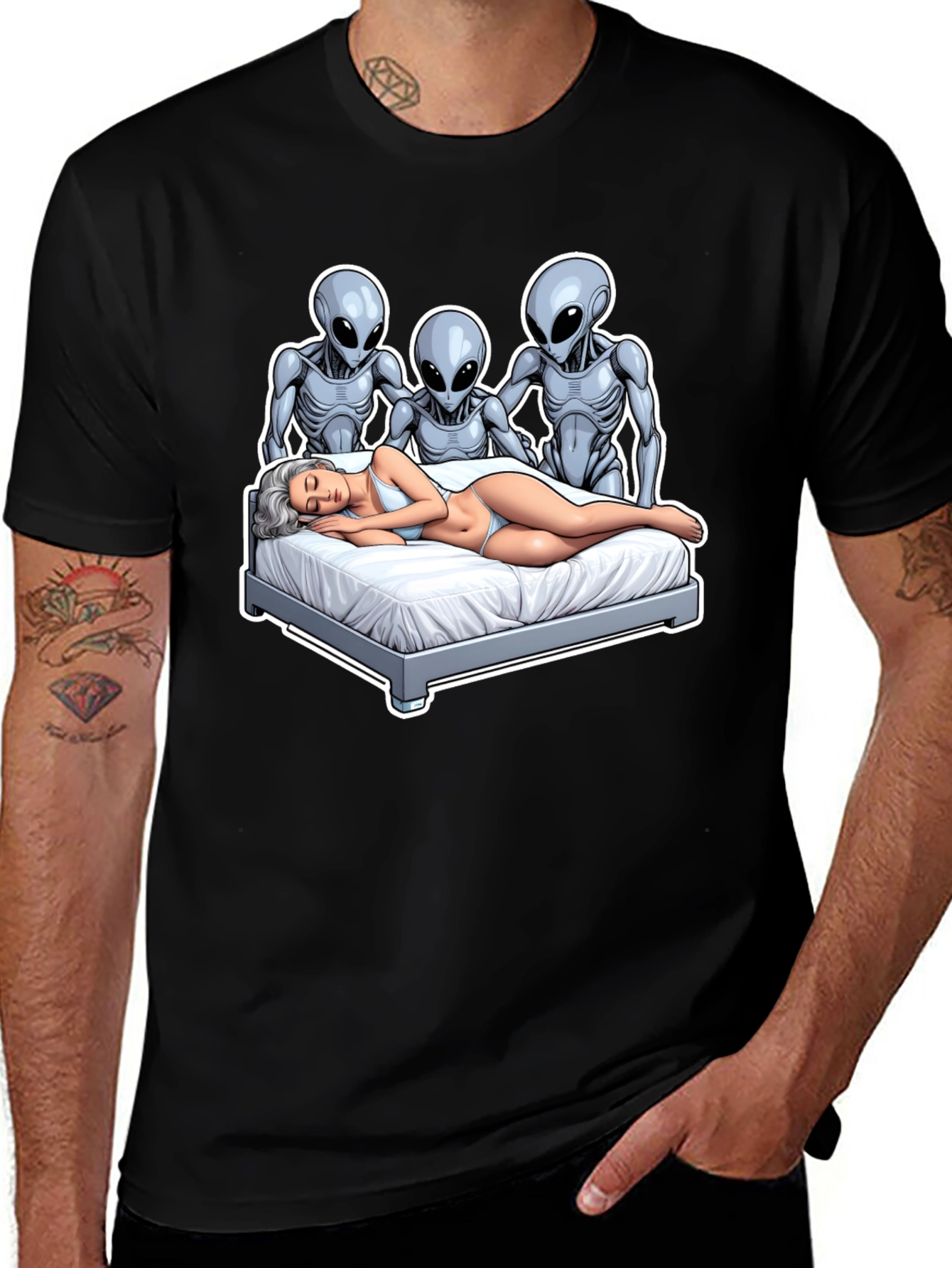 Variant 21 of Alien Abduction T-Shirt - Novelty Graphic Tee