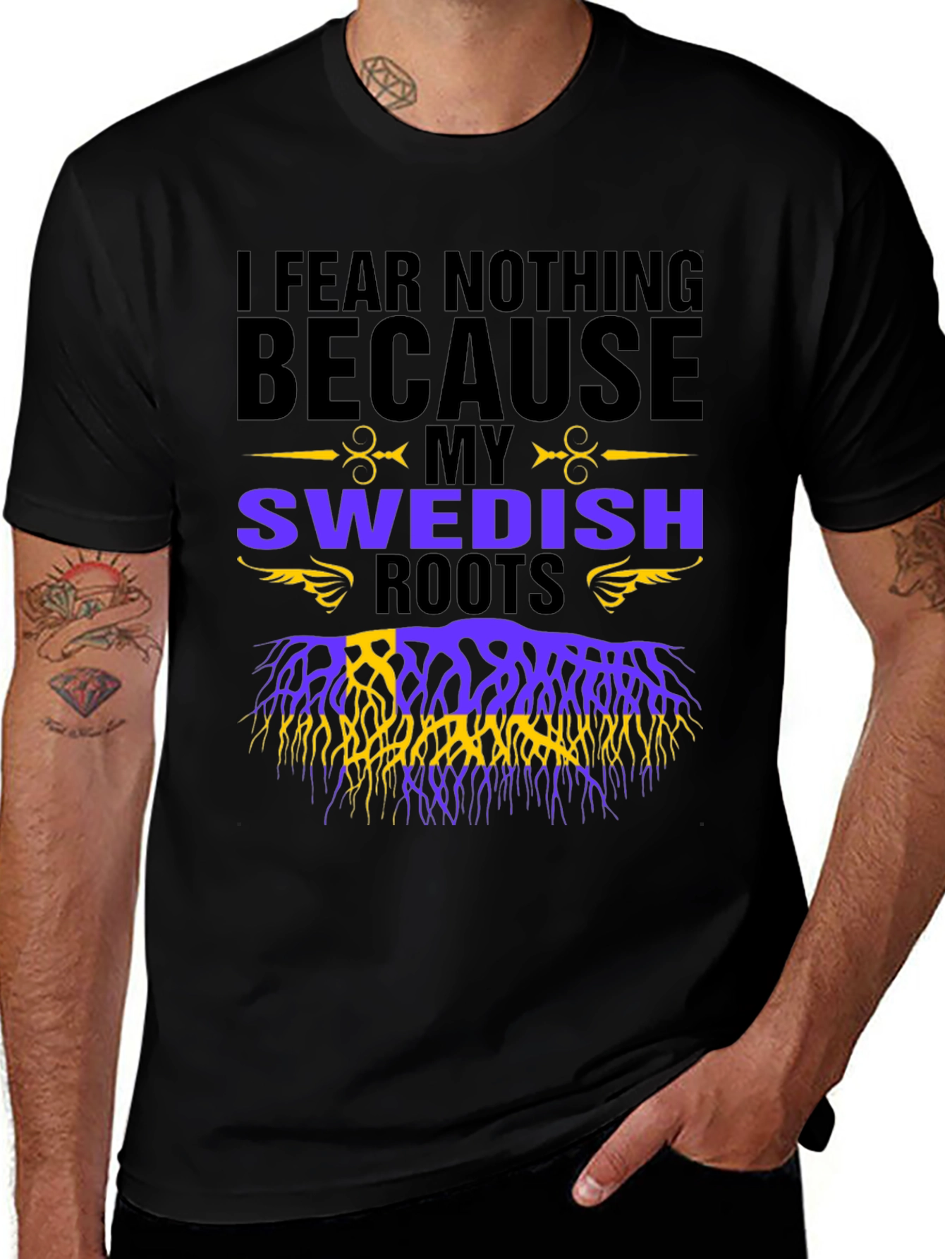 Swedish Roots Graphic T-Shirt - I Fear Nothing