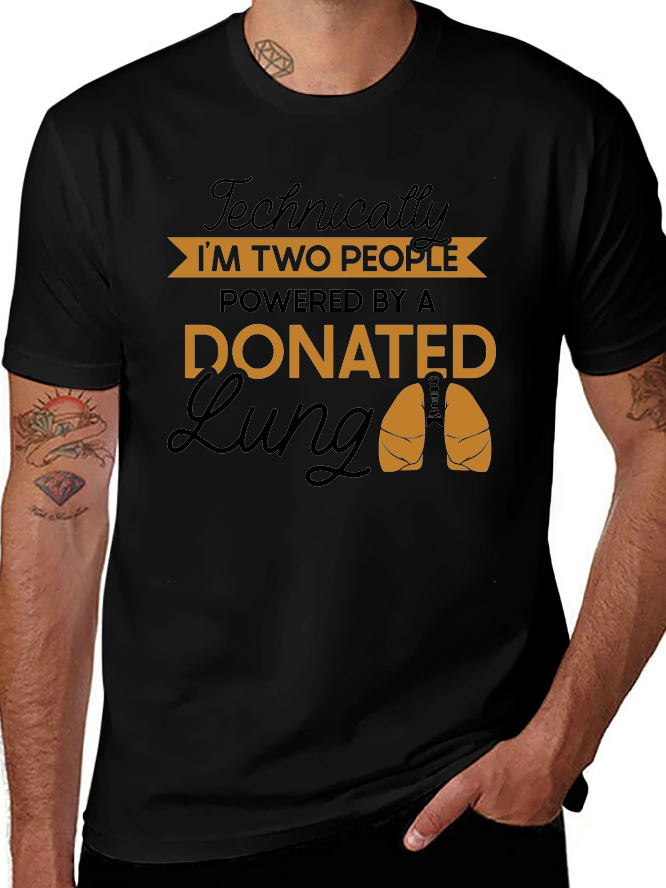 Variant 13 of Donated Lung Graphic Tee - Technically Two People Shirt