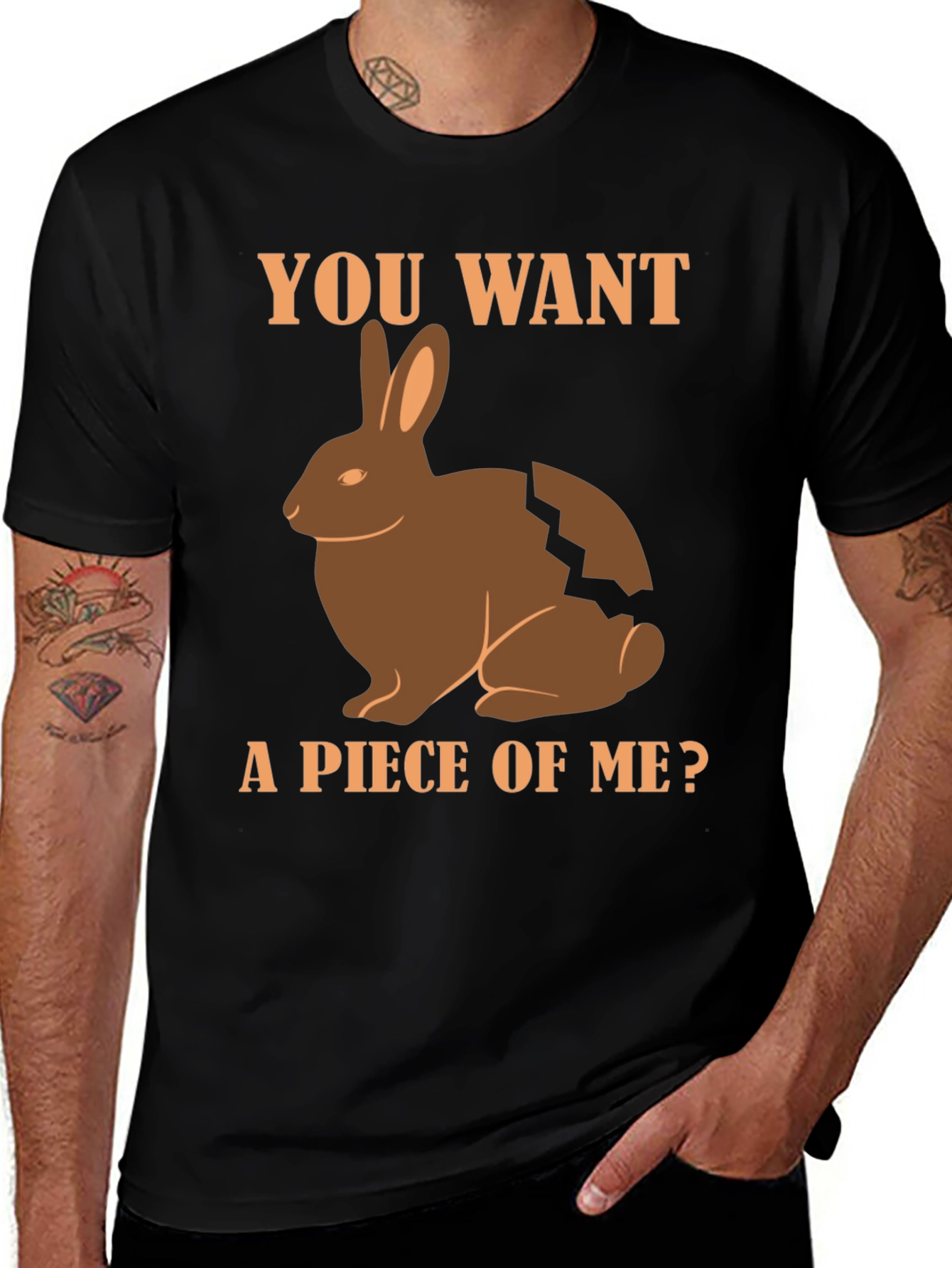 Variant 17 of Funny Easter Bunny Chocolate T-Shirt