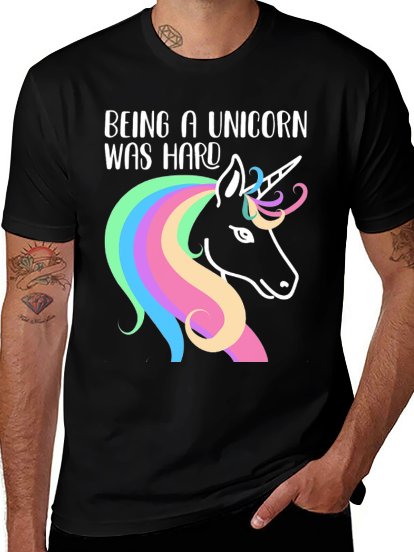 Variant 15 of Being a Unicorn Was Hard - Graphic Tee