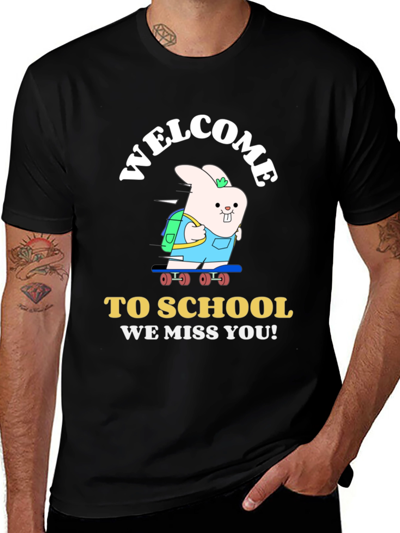 Variant 7 of Welcome Back to School Bunny T-Shirt