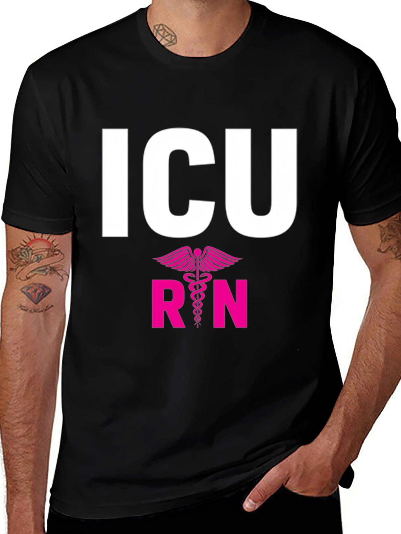 ICU RN Graphic Tee - Intensive Care Nurse T-Shirt