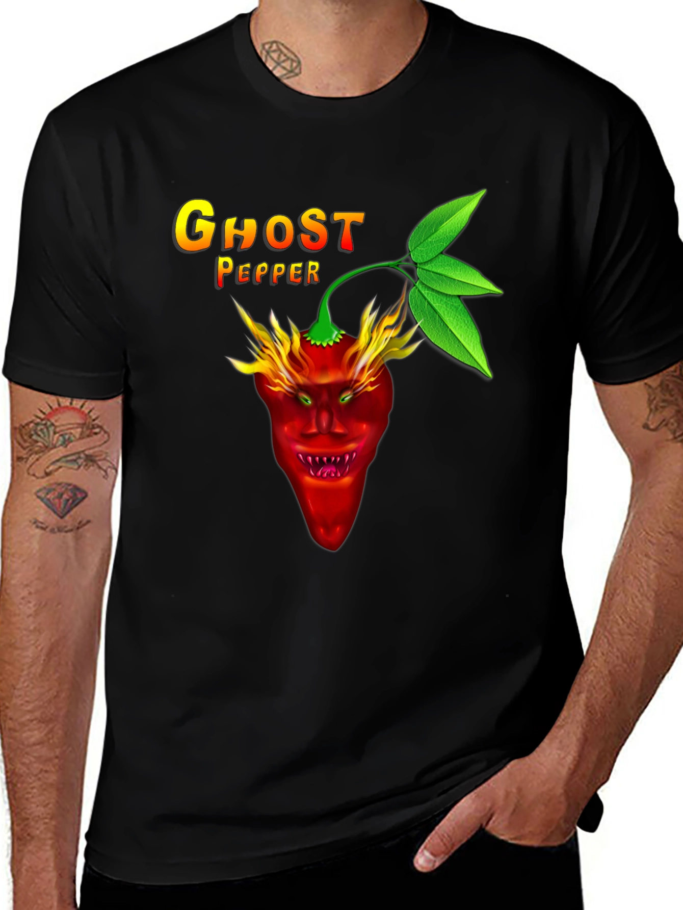 Fiery Ghost Pepper Graphic Tee