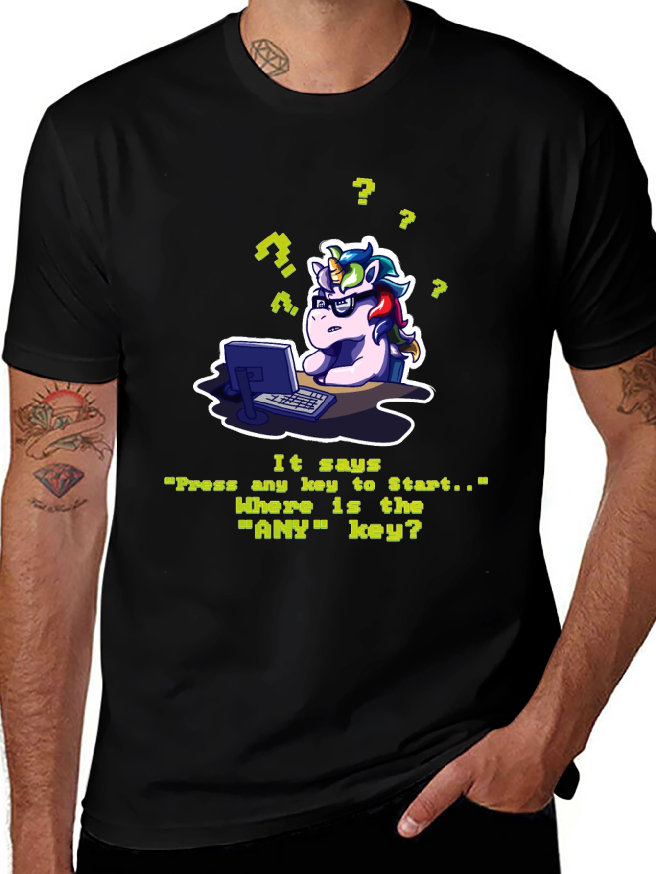 Variant 12 of Funny Unicorn Programmer T-Shirt