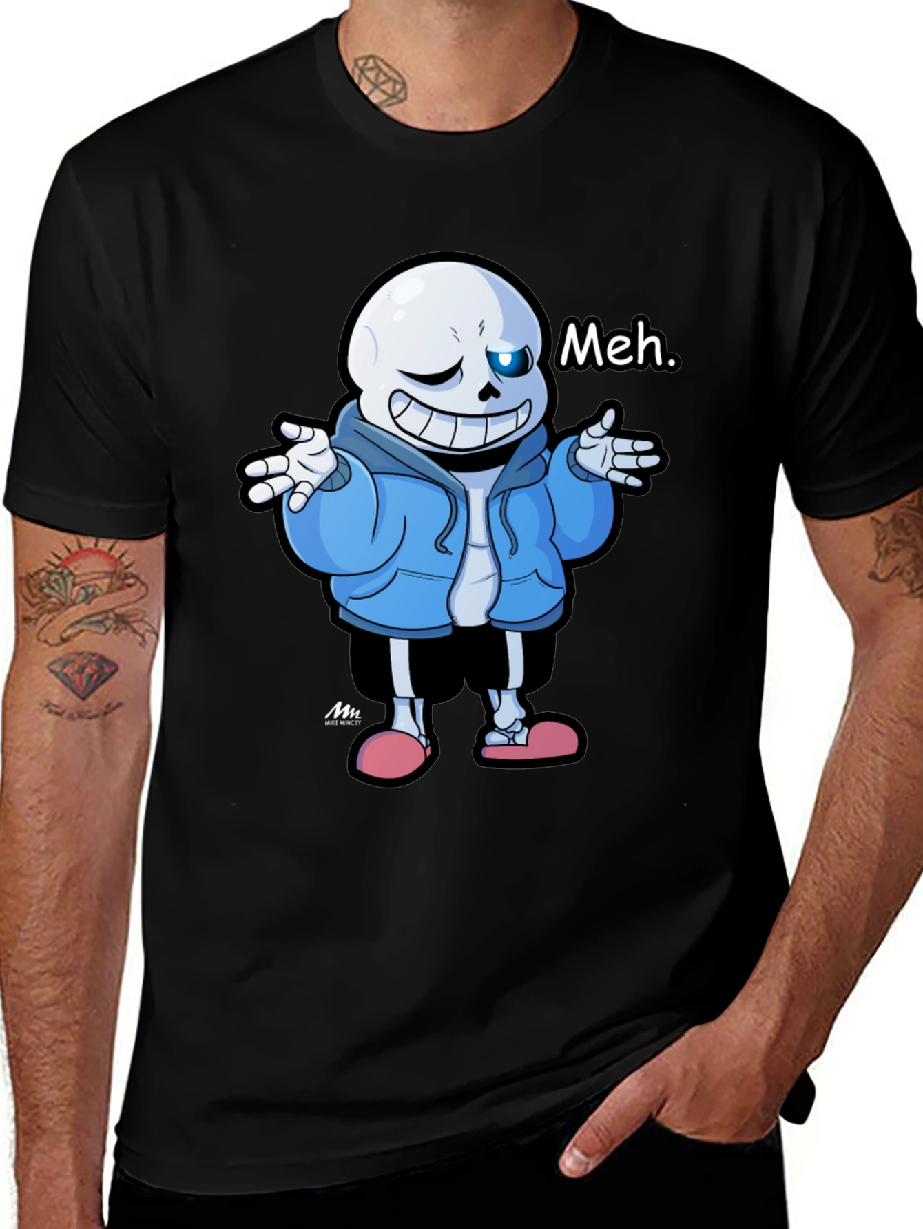 Sans Undertale "Meh" Black T-Shirt
