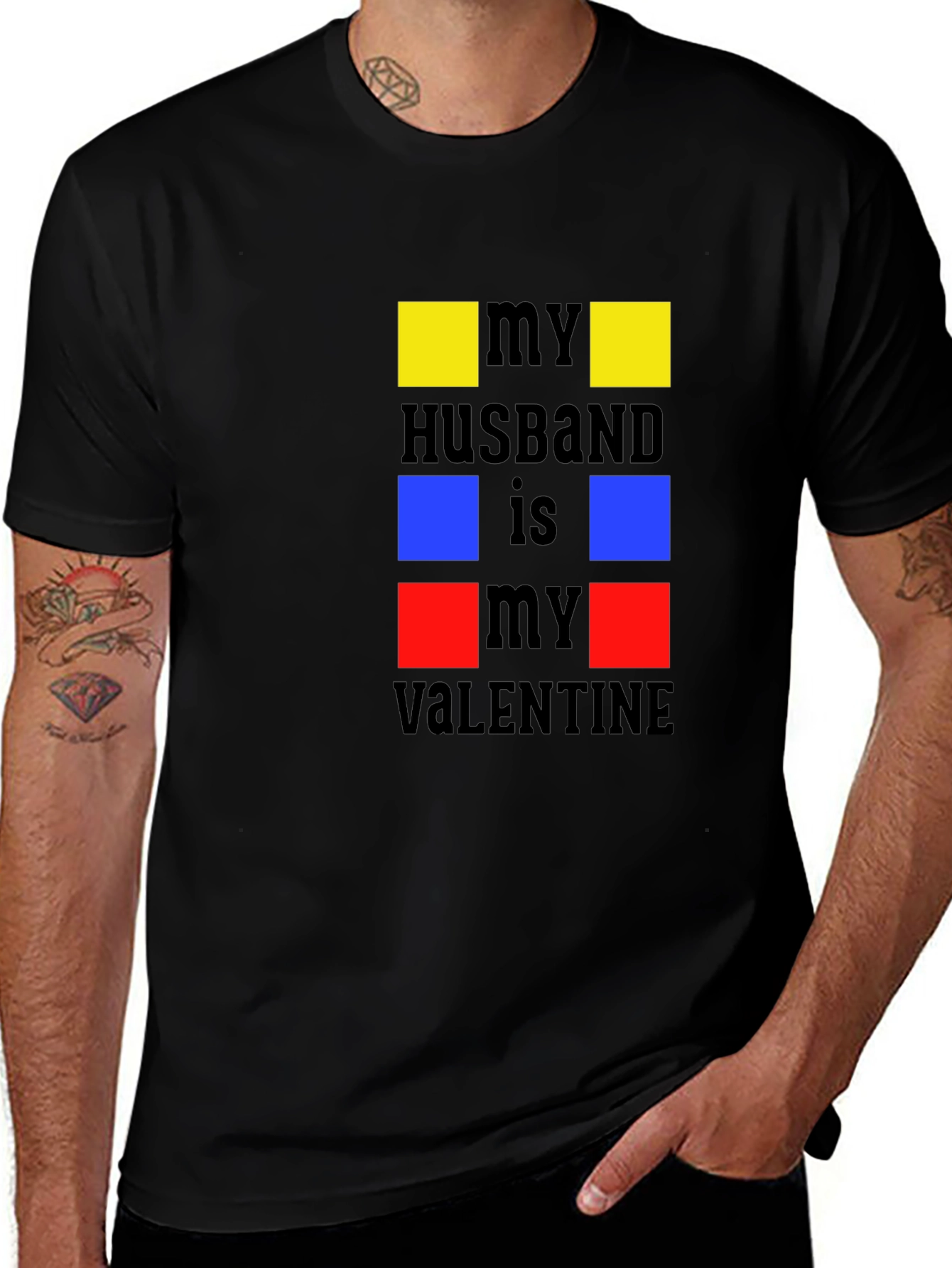 Variant 21 of My Husband is My Valentine Graphic T-Shirt