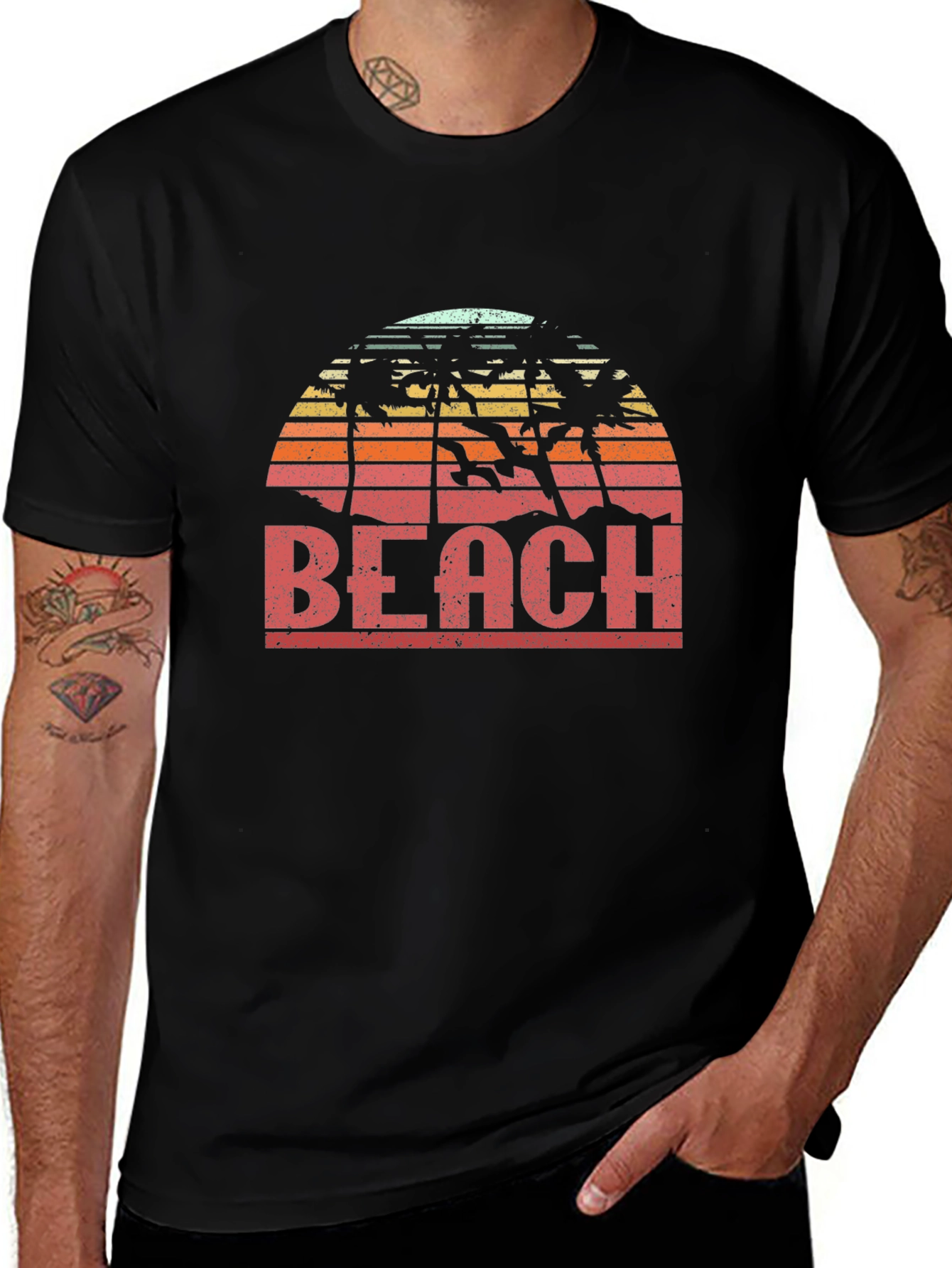 Variant 23 of Retro Beach Sunset Graphic T-Shirt