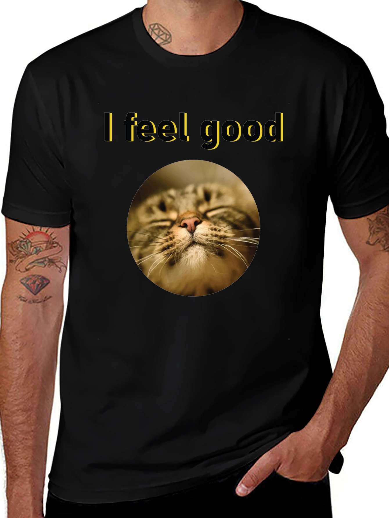 Variant 26 of I Feel Good Cat T-Shirt