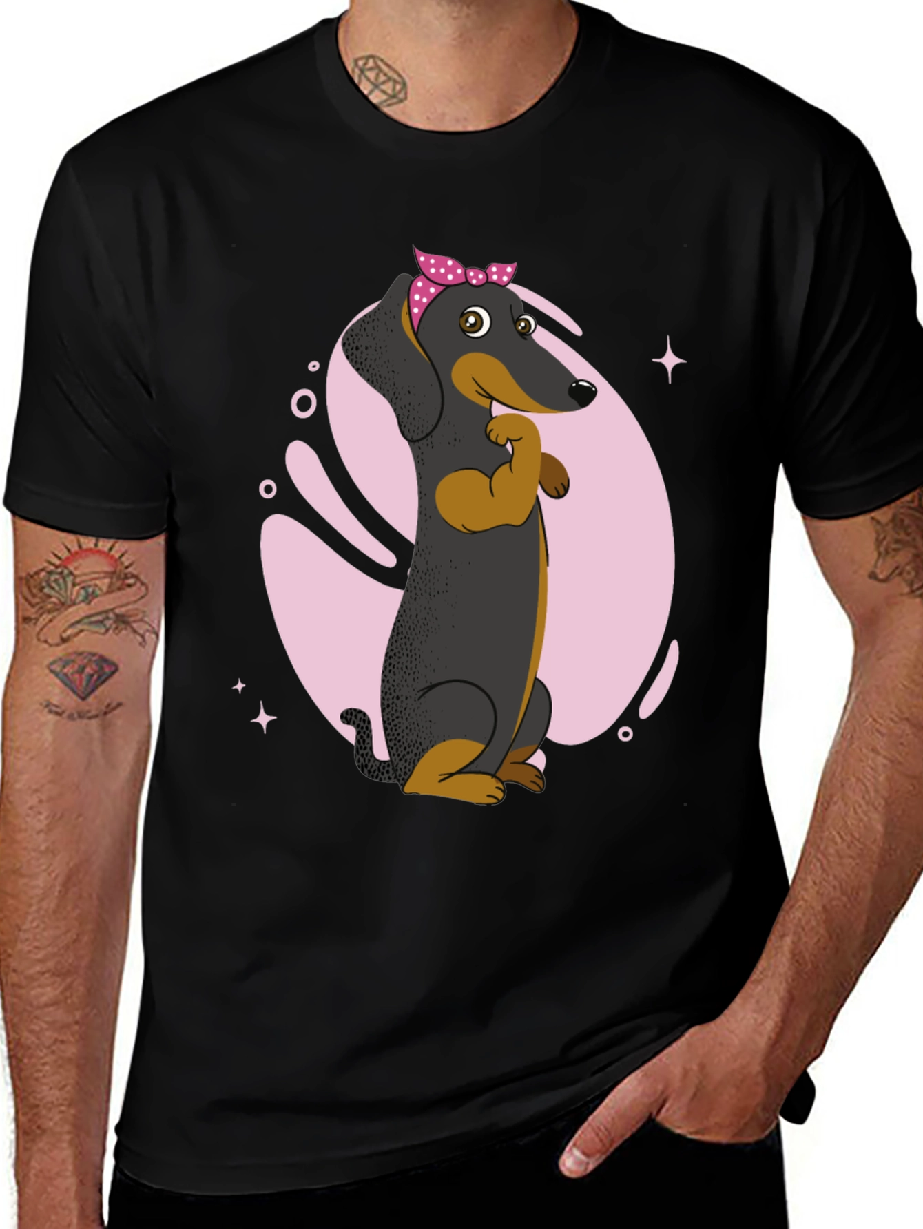 Variant 27 of Muscled Dachshund T-Shirt