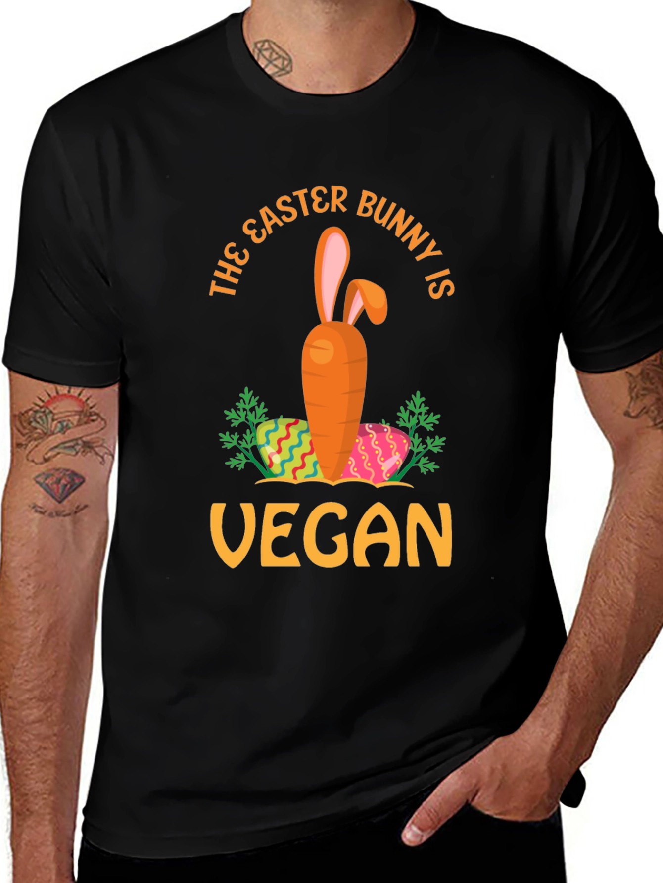 Variant 23 of Vegan Easter Bunny Carrot T-Shirt