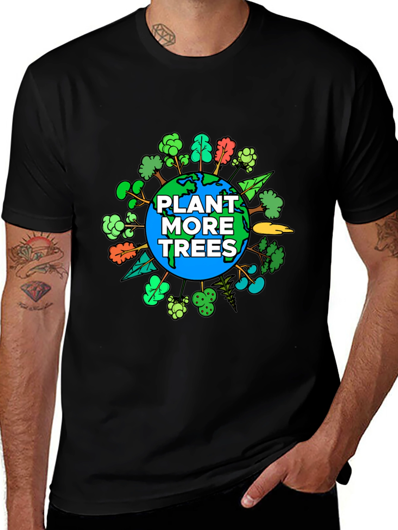 Variant 21 of Plant More Trees Graphic T-Shirt - Eco-Friendly Design