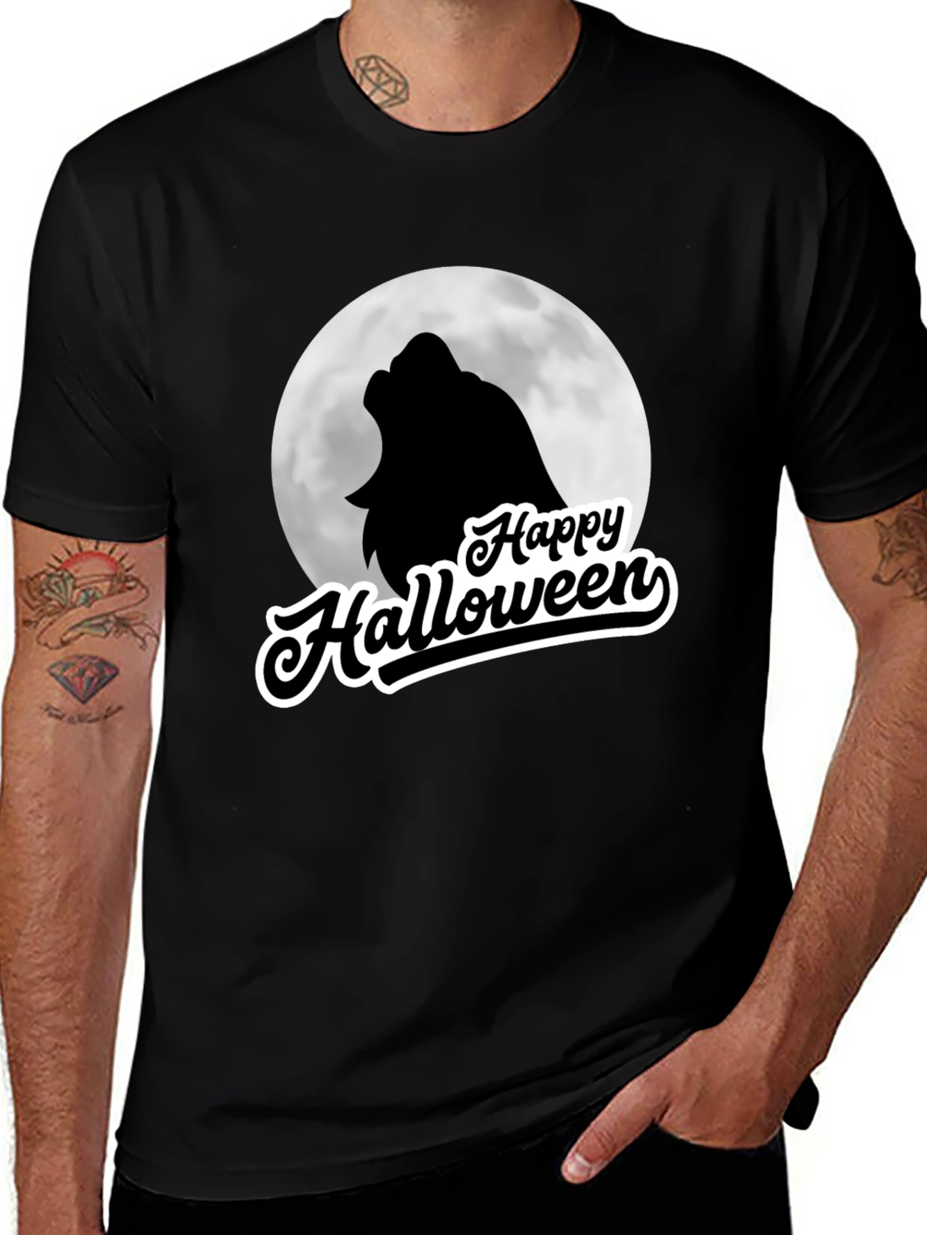 Variant 8 of Happy Halloween Wolf Howl T-Shirt
