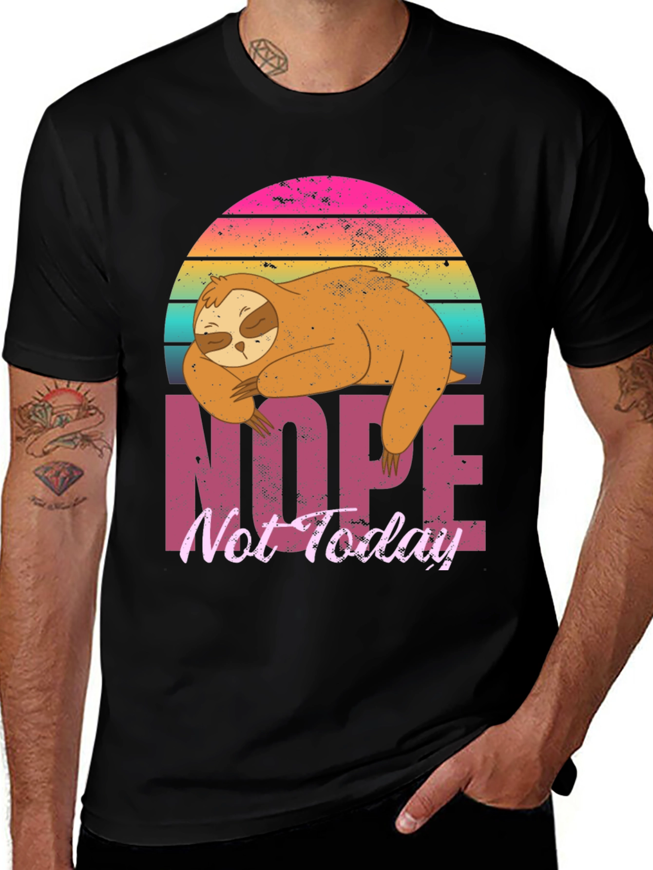Variant 3 of Nope Not Today Sloth Graphic Tee