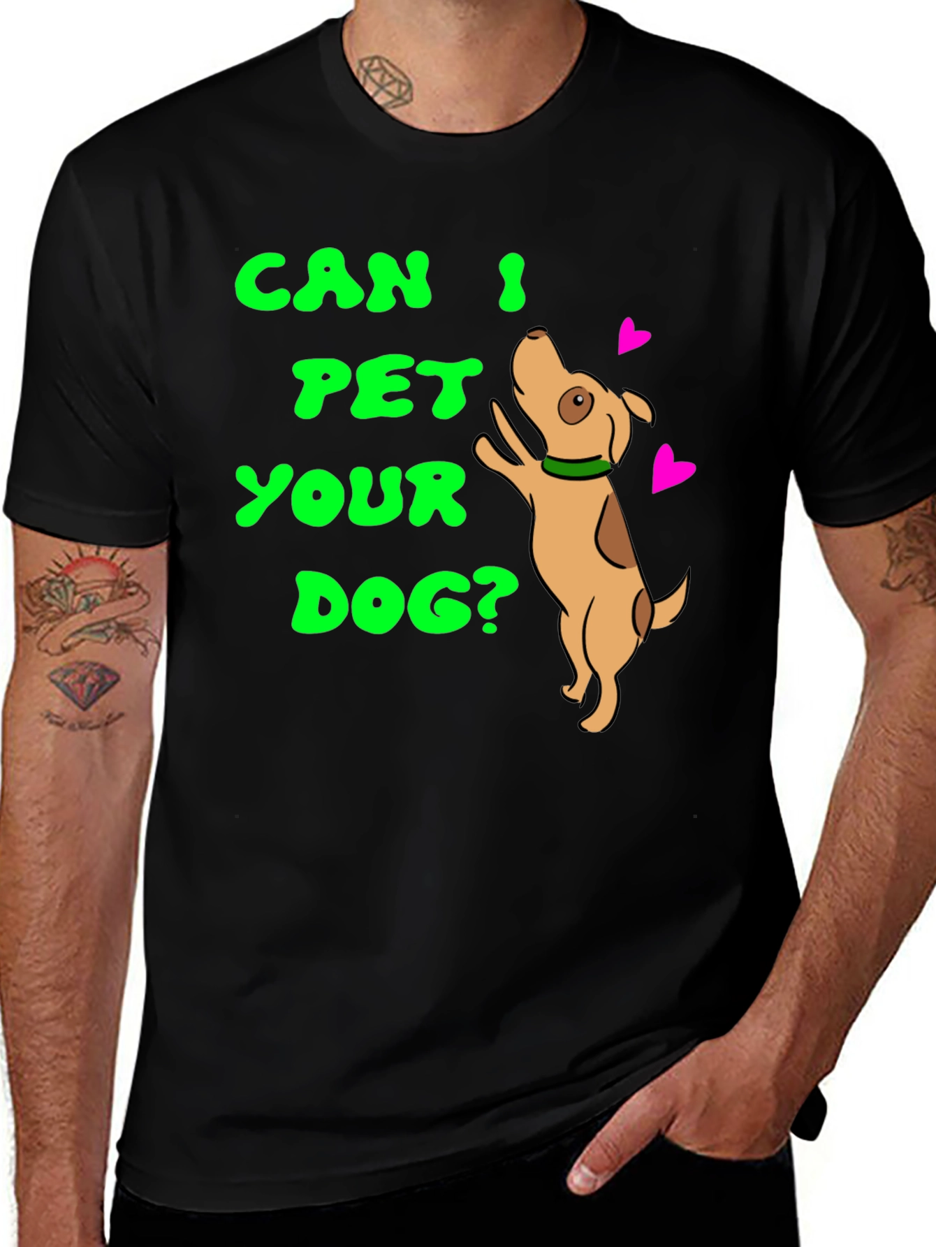 Variant 17 of Can I Pet Your Dog? T-Shirt