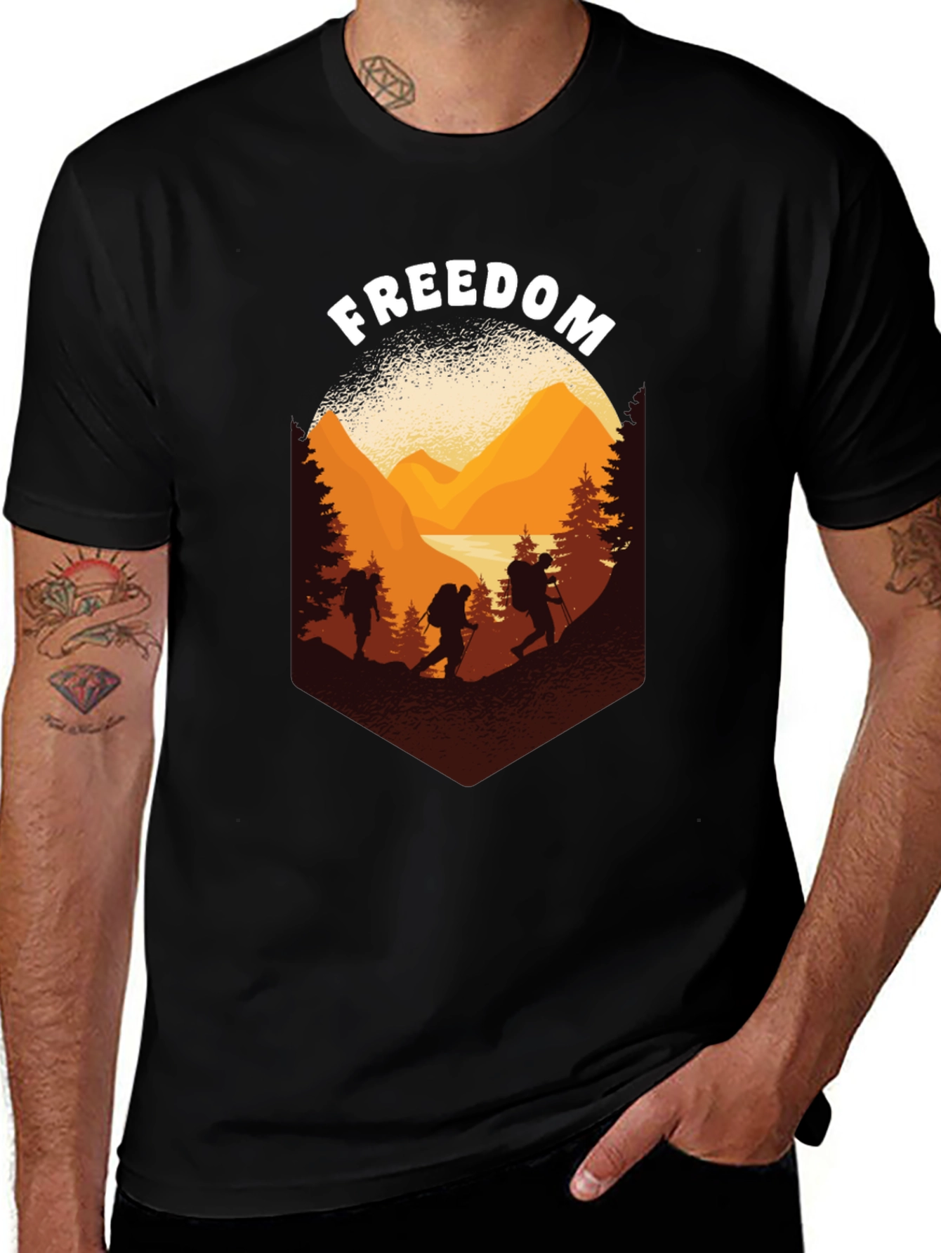 Variant 23 of Freedom Hiking Adventure Graphic Tee