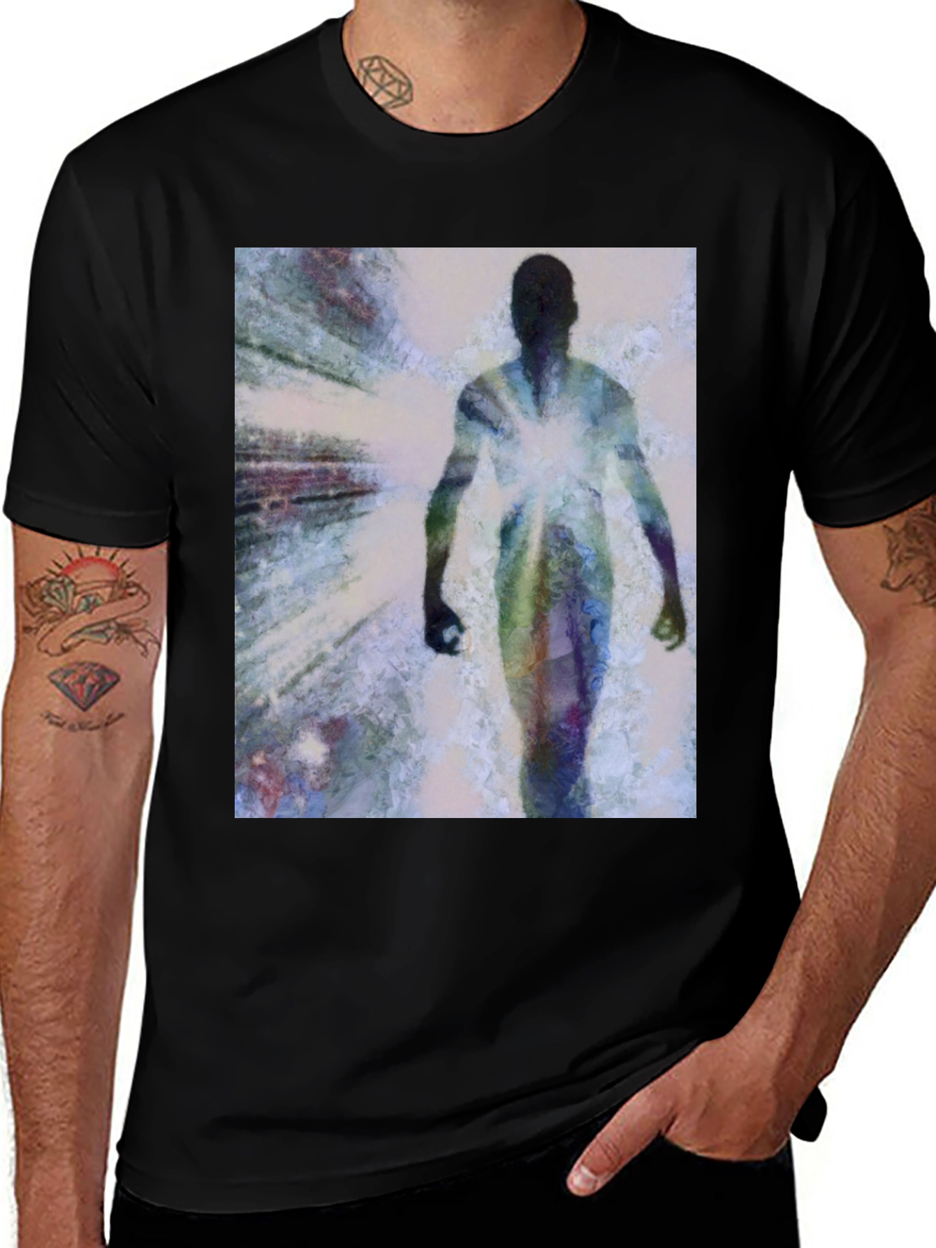 Variant 7 of Abstract Figure Graphic Tee - Modern Art Shirt