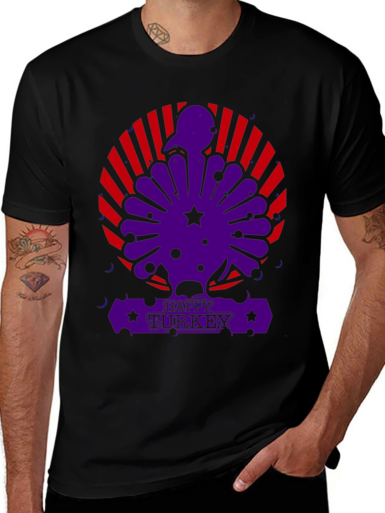 Variant 7 of Happy Turkey Graphic Tee