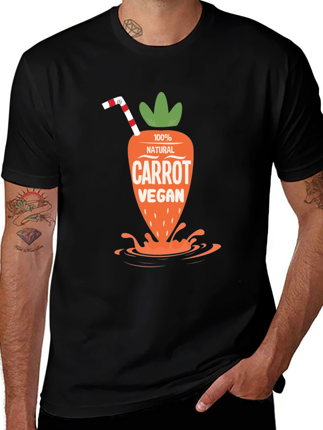 Variant 16 of Vegan Carrot Juice T-Shirt - 100% Natural Graphic Tee
